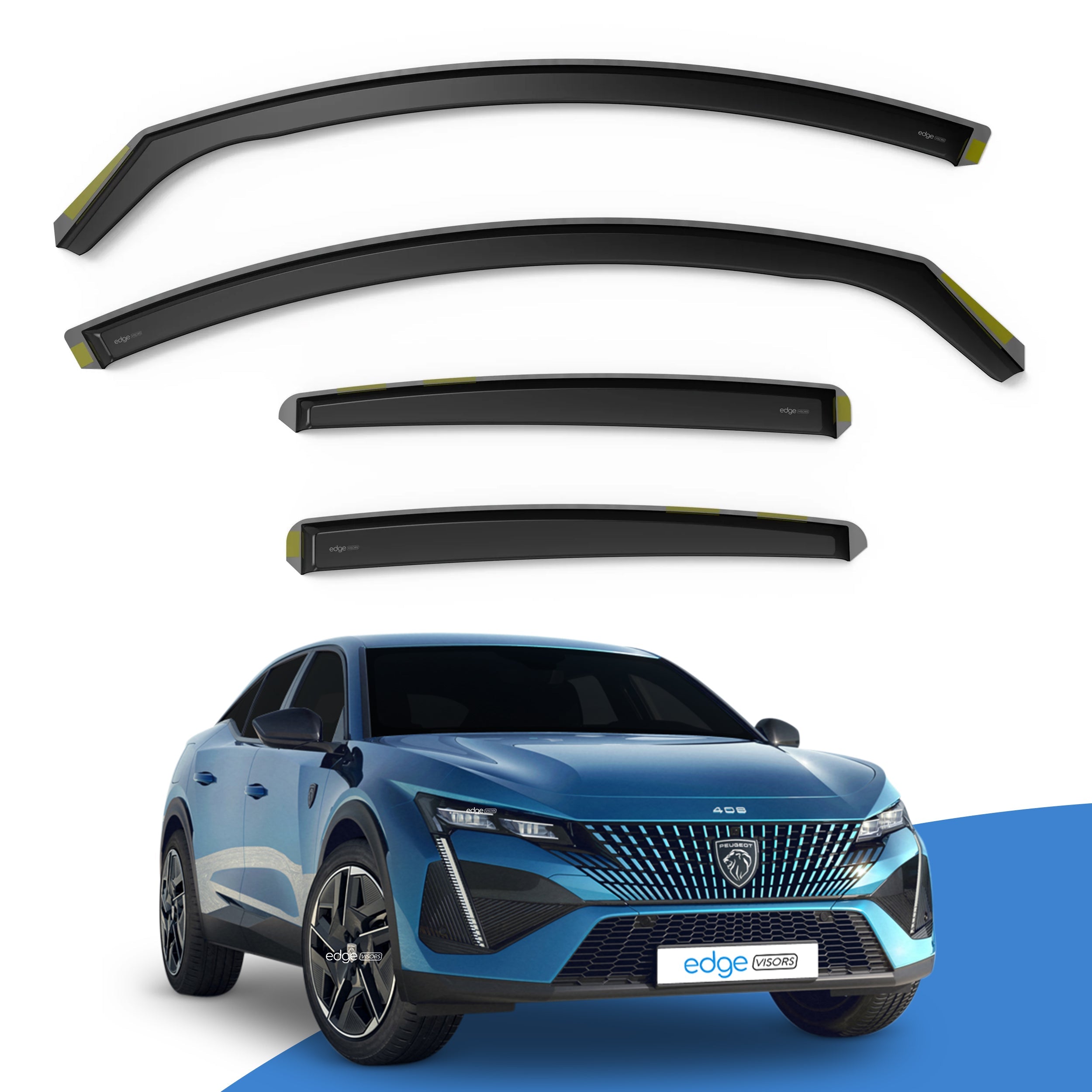 Peugeot 408 MK1 2022-Onwards 5 Door Crossover Wind Deflectors 4pc