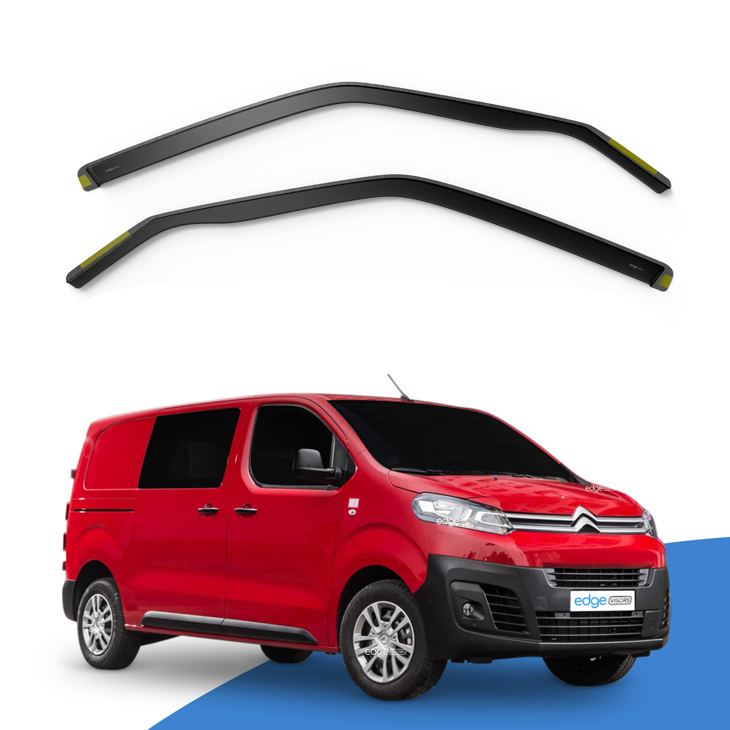 Citroen Jumpy MK3 2016-Onwards 2 Door Van Wind Deflectors 4pc