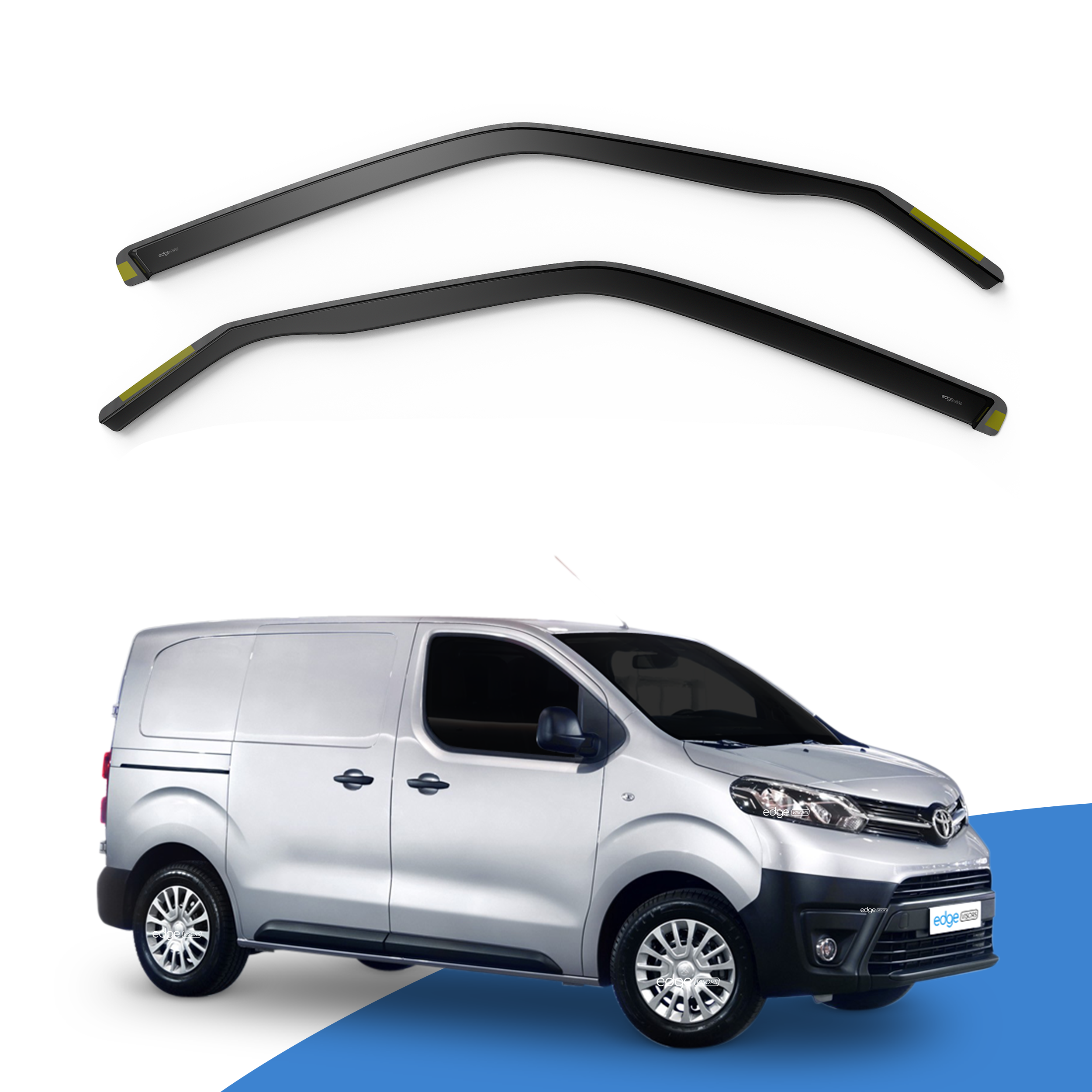 Toyota Proace MK2/Verso 2016-Up 2 Door Van Wind Deflectors 2pc