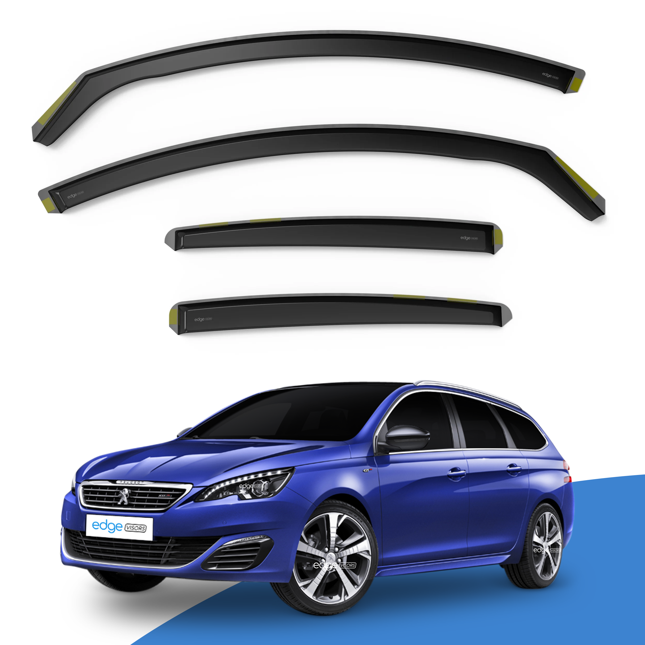 Peugeot 308 MK2 2014-2021 5 Door Estate Wind Deflectors 4pc