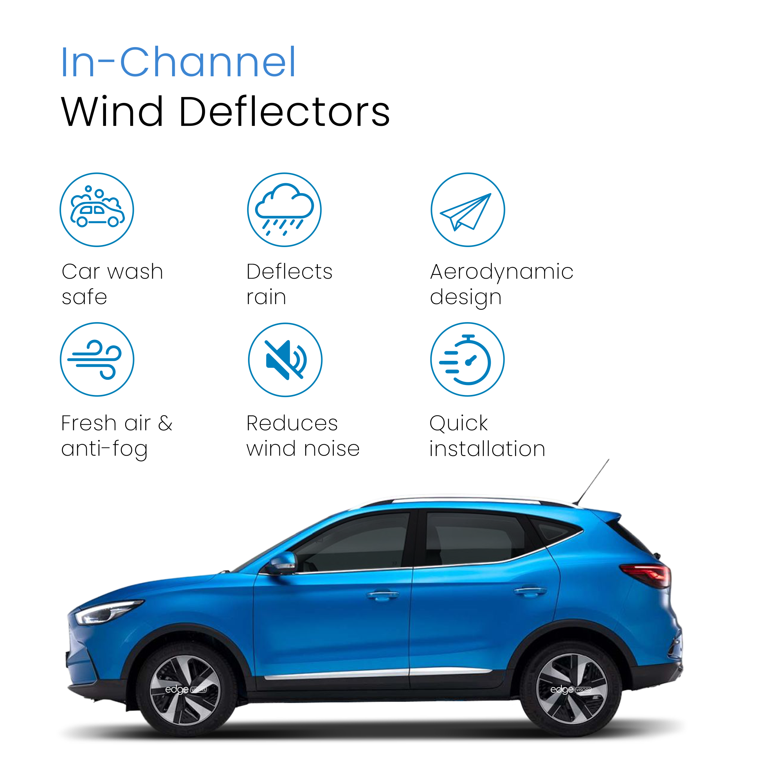 MG ZS MK2 2024-Onwards 5 Door SUV Wind Deflectors 4pc