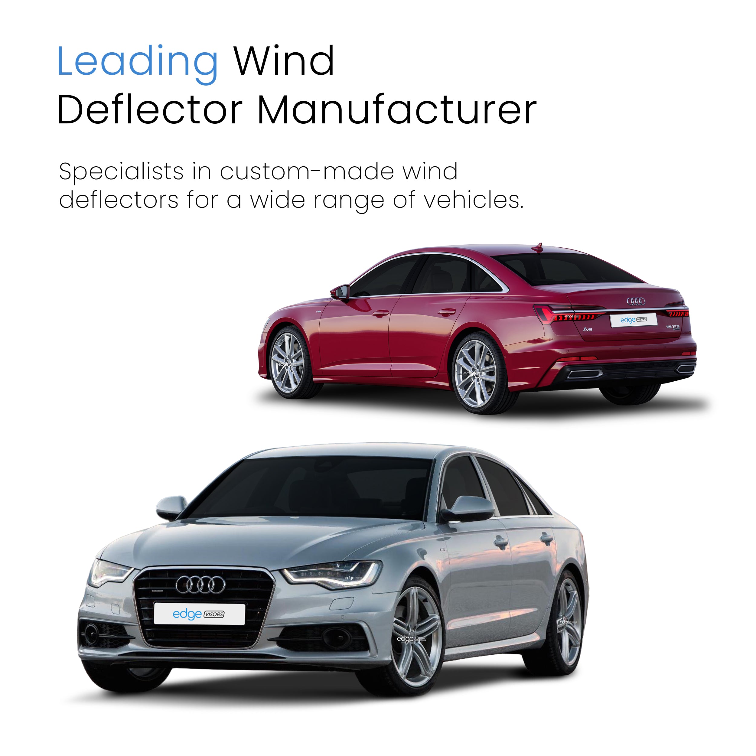 Audi A6 C8 or S6 RS6 2019-onwards 4 Door Saloon Wind Deflectors 4pc