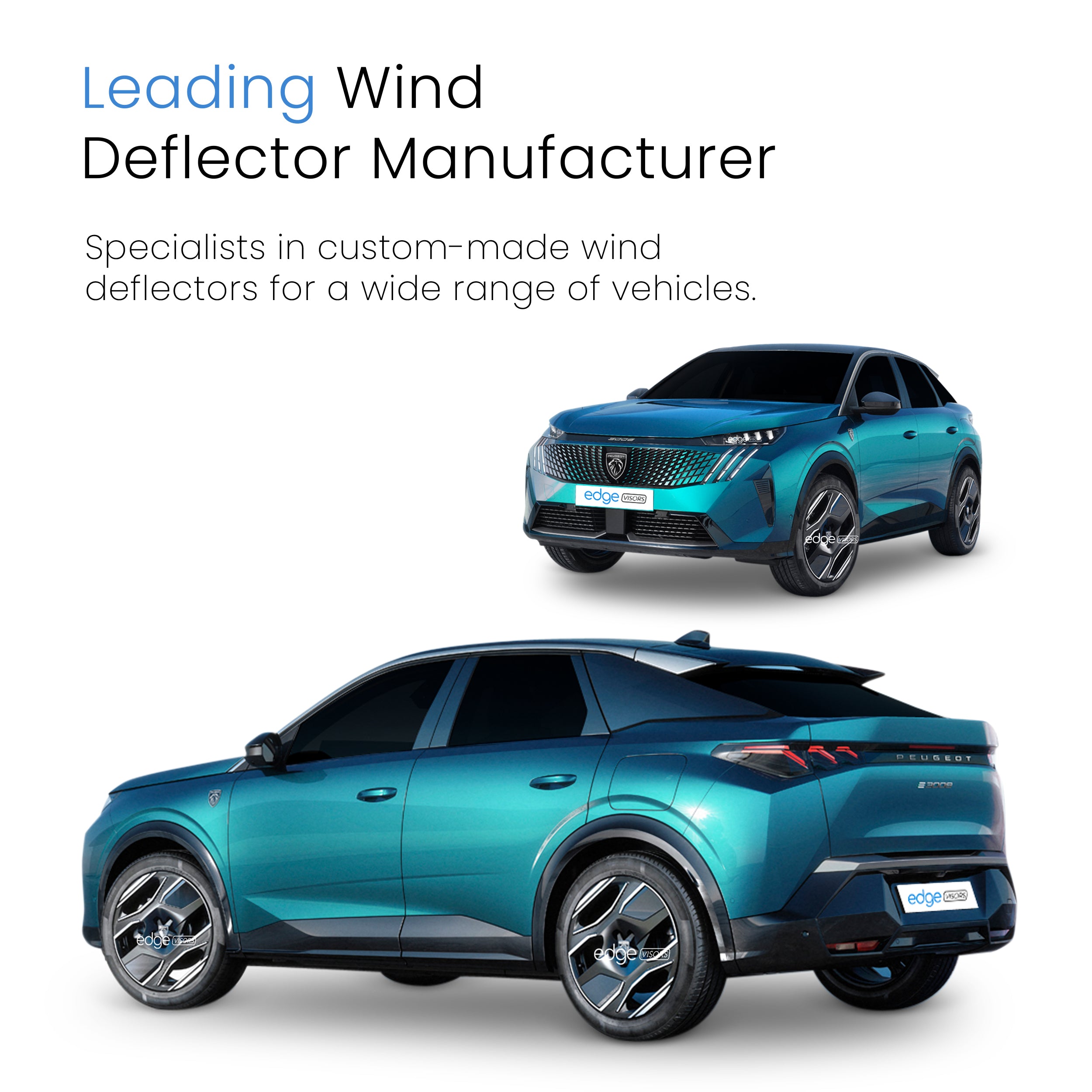 Peugeot 3008/E-3008 MK3 2023-Onwards 5 Door SUV Wind Deflectors 4pc