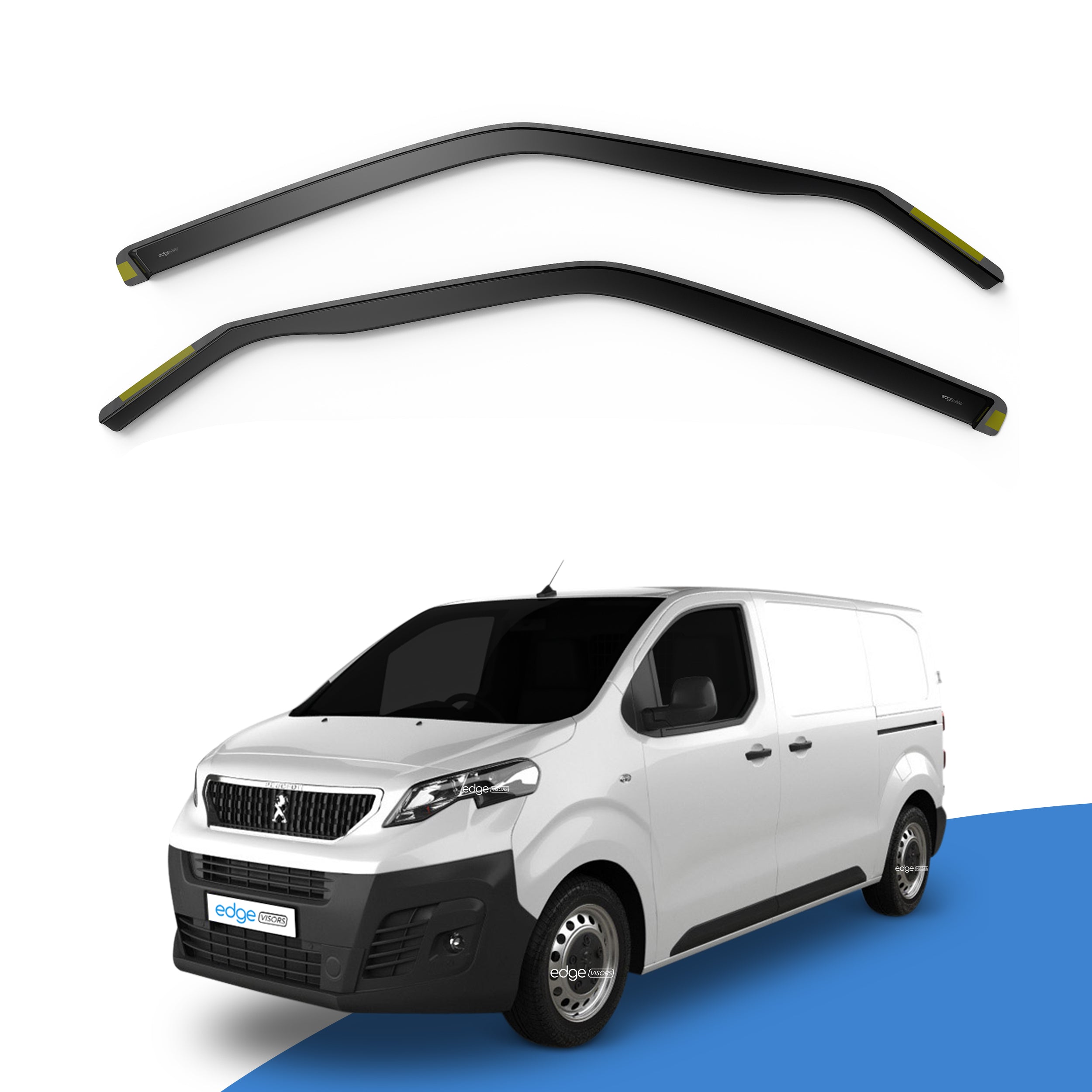 Peugeot Expert Traveller MK3 2016-2024 2 Door Van Wind Deflectors 2pc