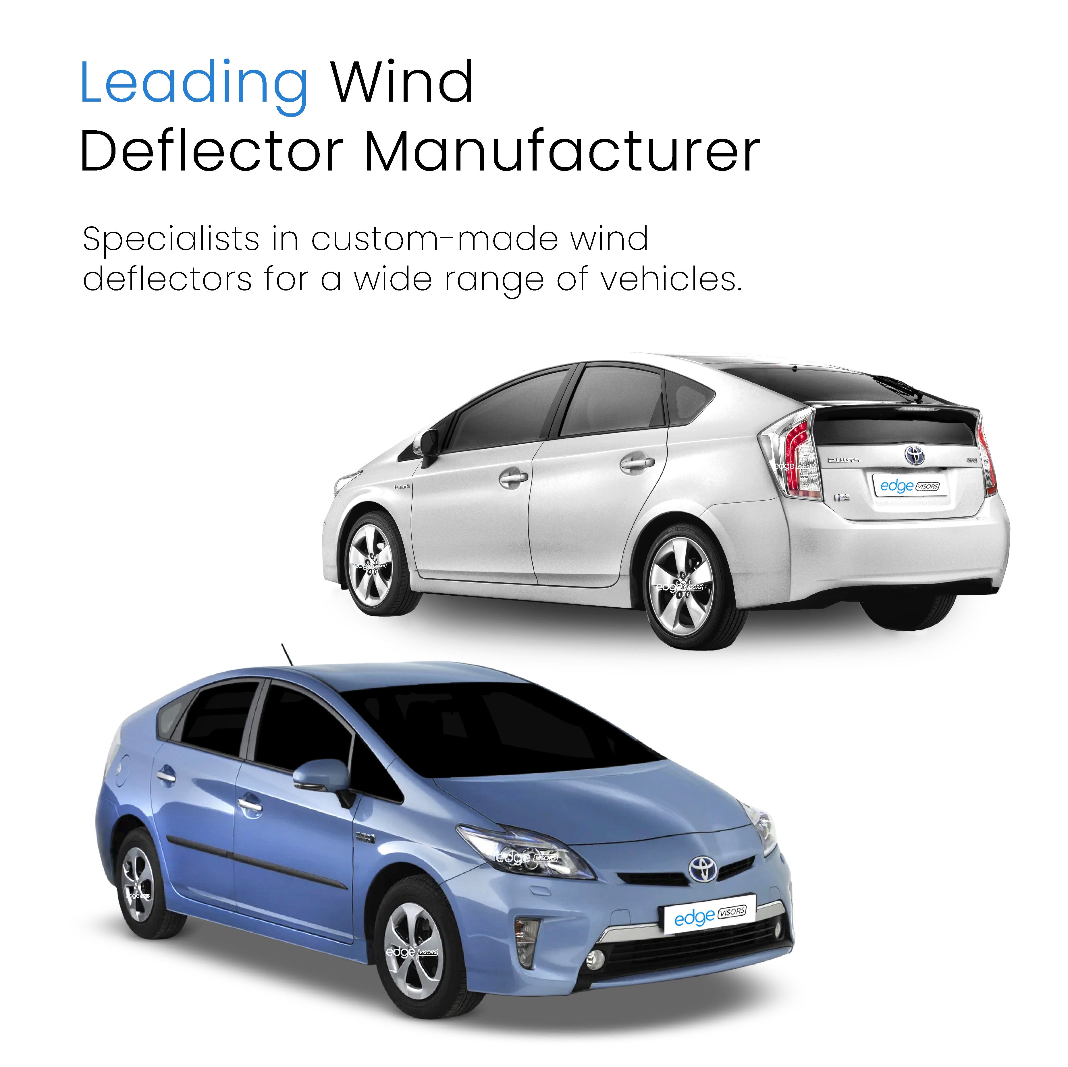 Toyota Prius MK3 2010-2015 5 Door Liftback Wind Deflectors 4pc