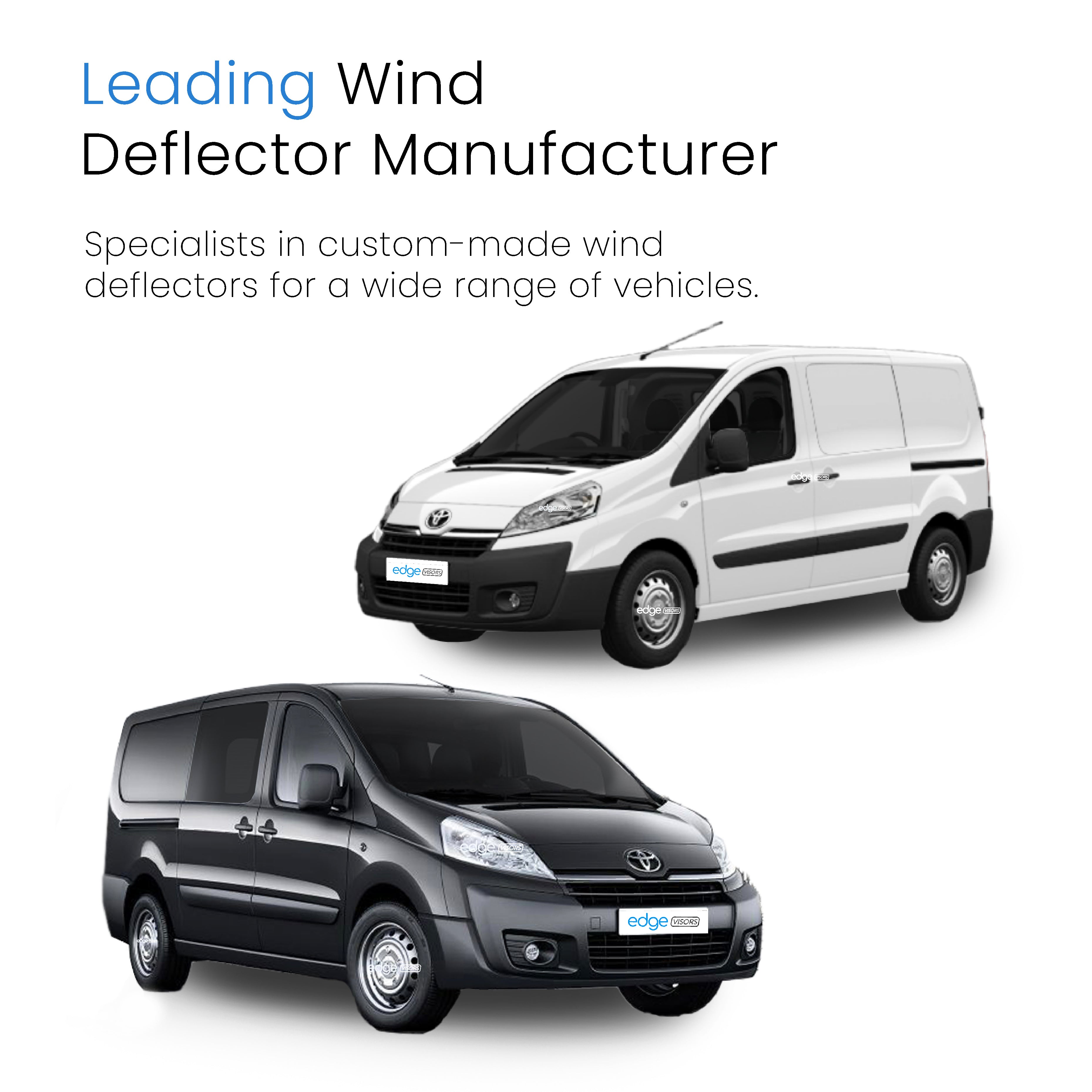 Toyota Proace MK1 2013-2016 2/4 Door Van Wind Deflectors 2pc