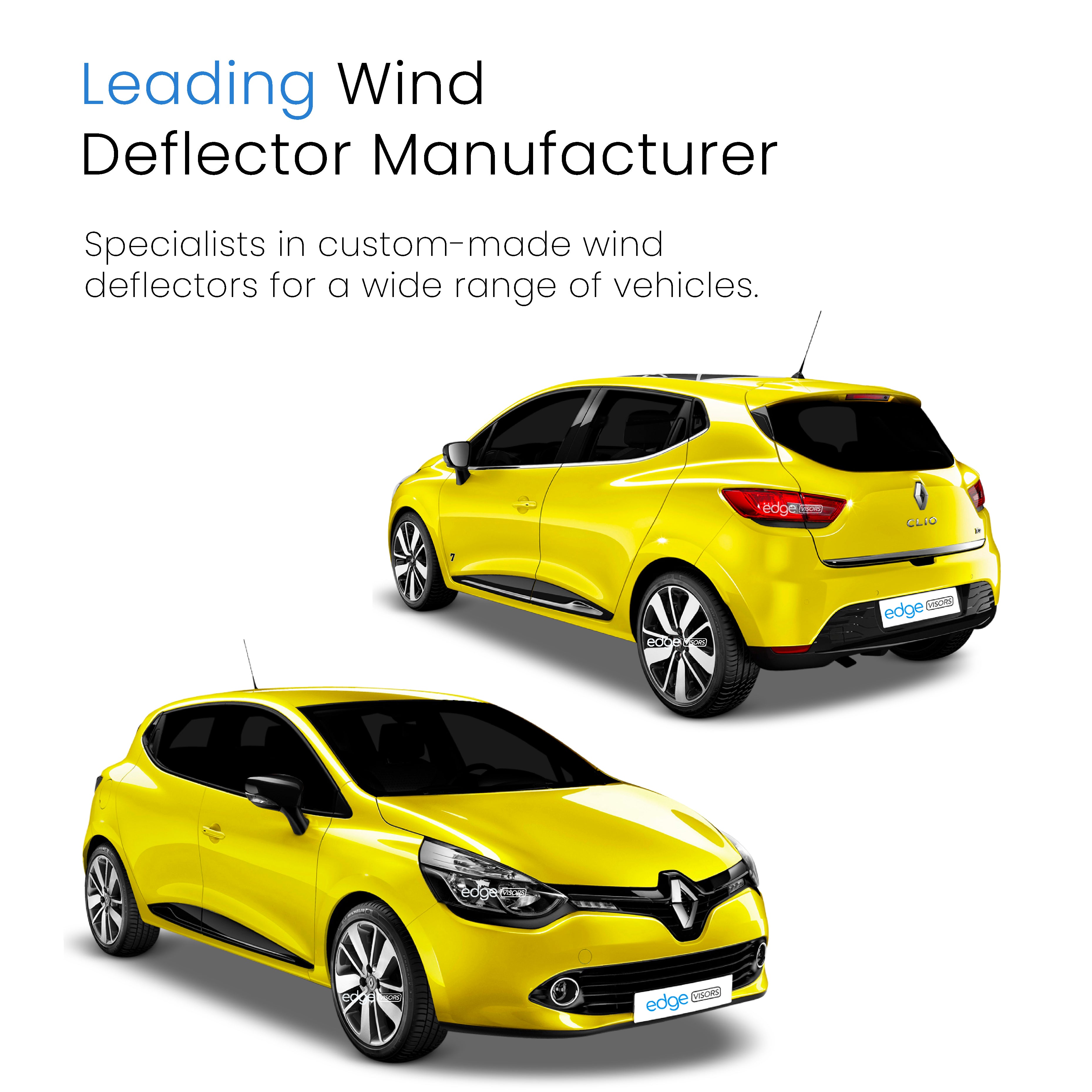 Renault Clio MK4 2012-2019 5 Door Hatchback Wind Deflectors 4pc