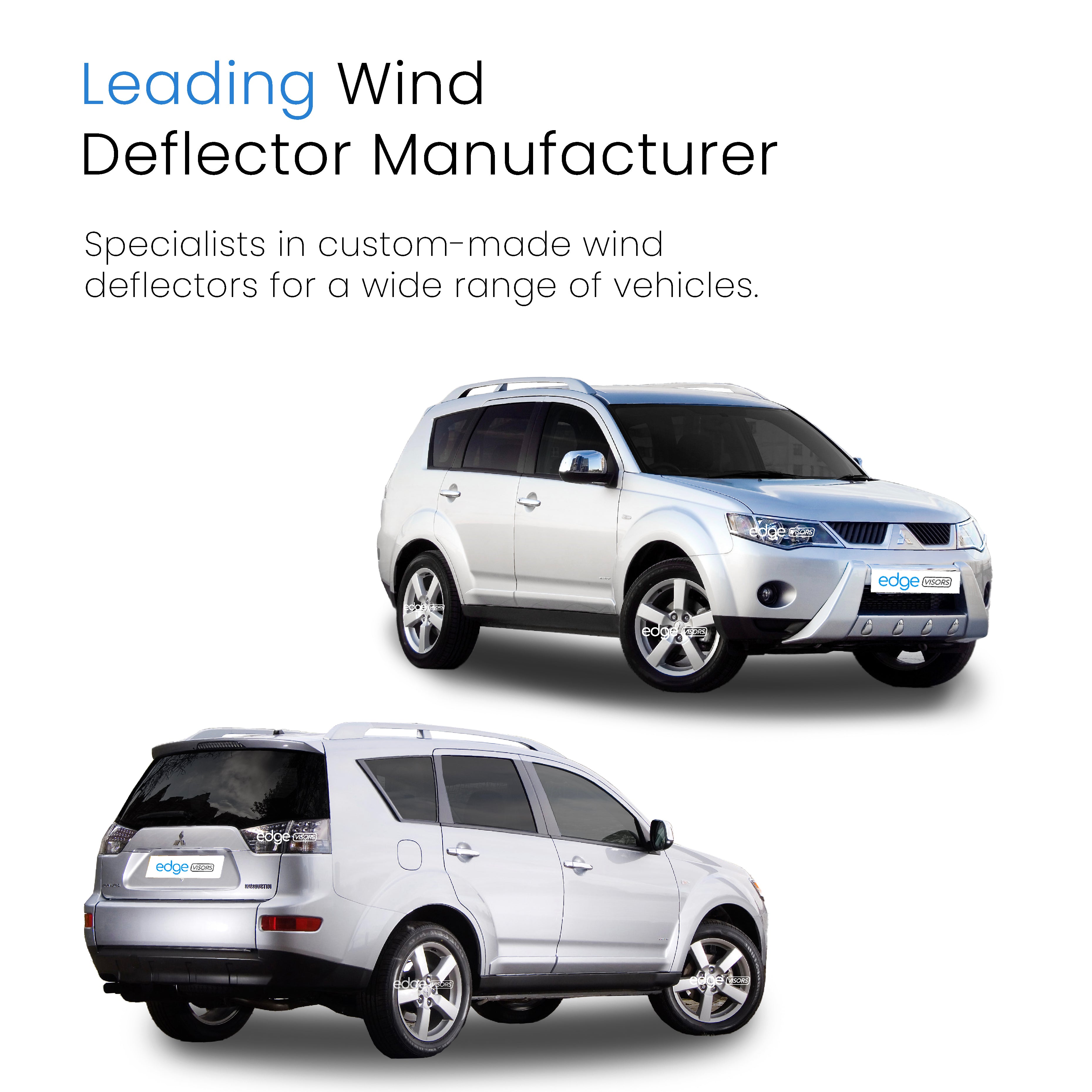 Mitsubishi Outlander MK2 2006-2013 5 Door SUV Wind Deflectors 4pc