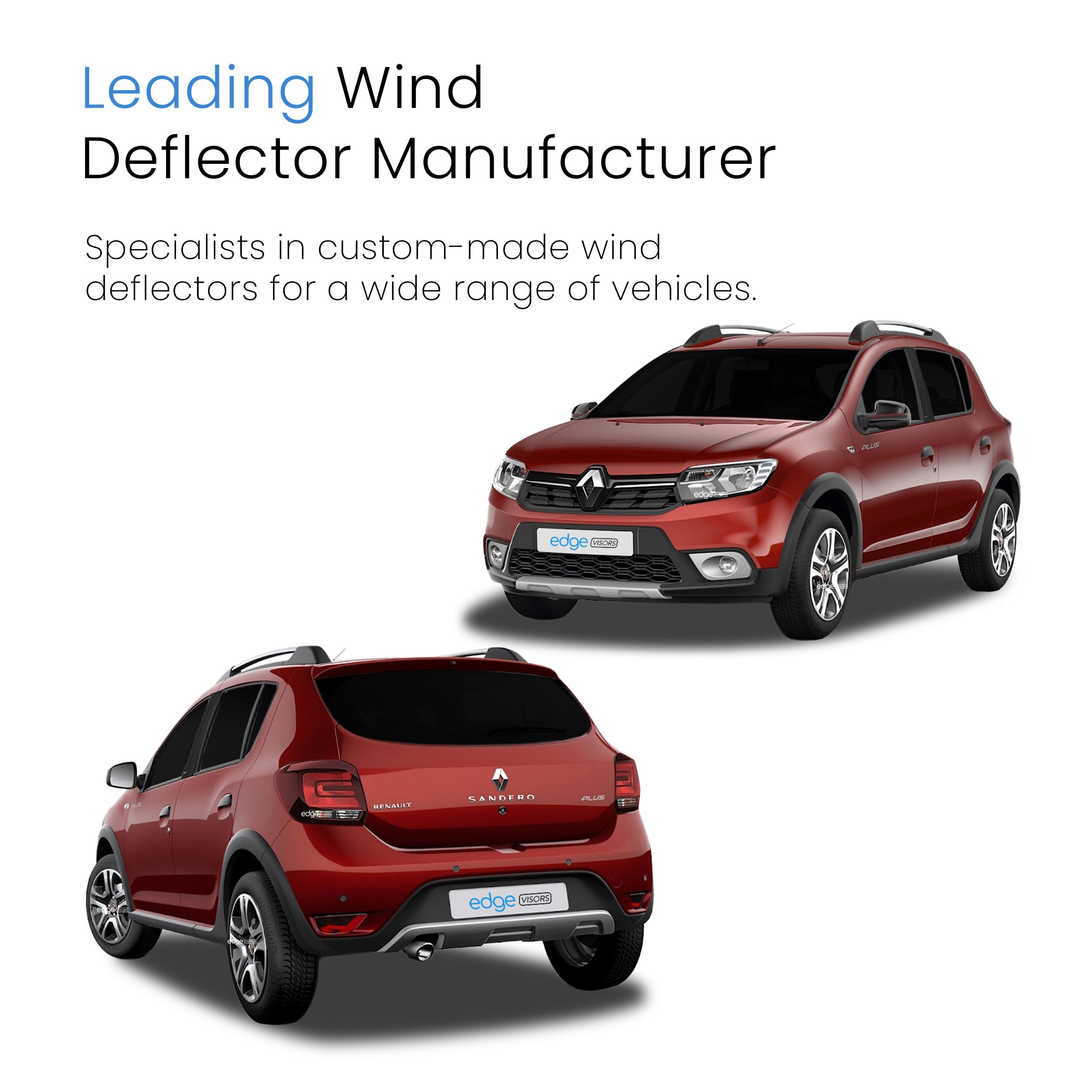 Renault Stepway MK2 2013-2020 5 Door Hatchback SUV Wind Deflectors 4pc