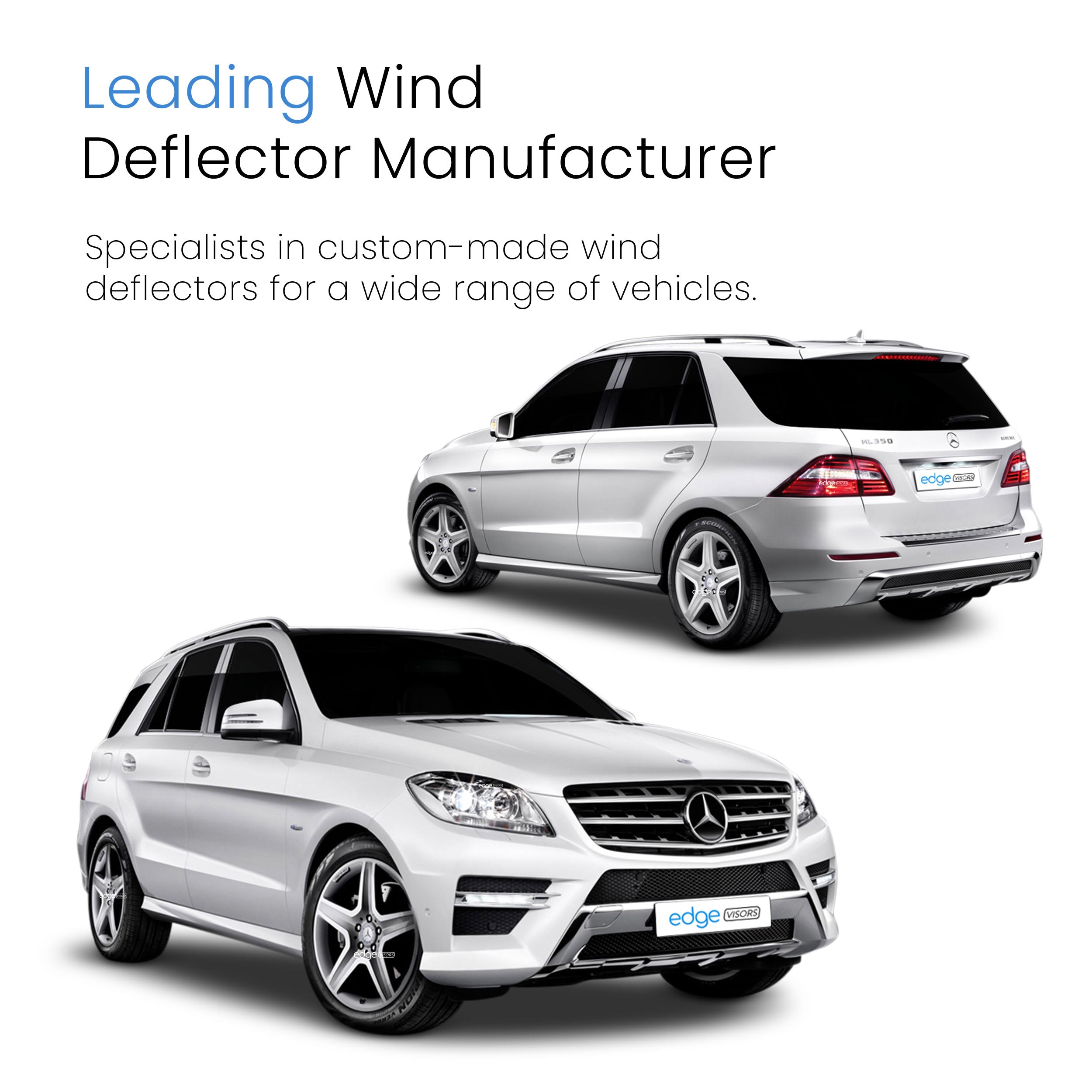 Mercedes M-Class ML W166 or AMG 2012-2015 5 Door SUV Wind Deflectors 4pc