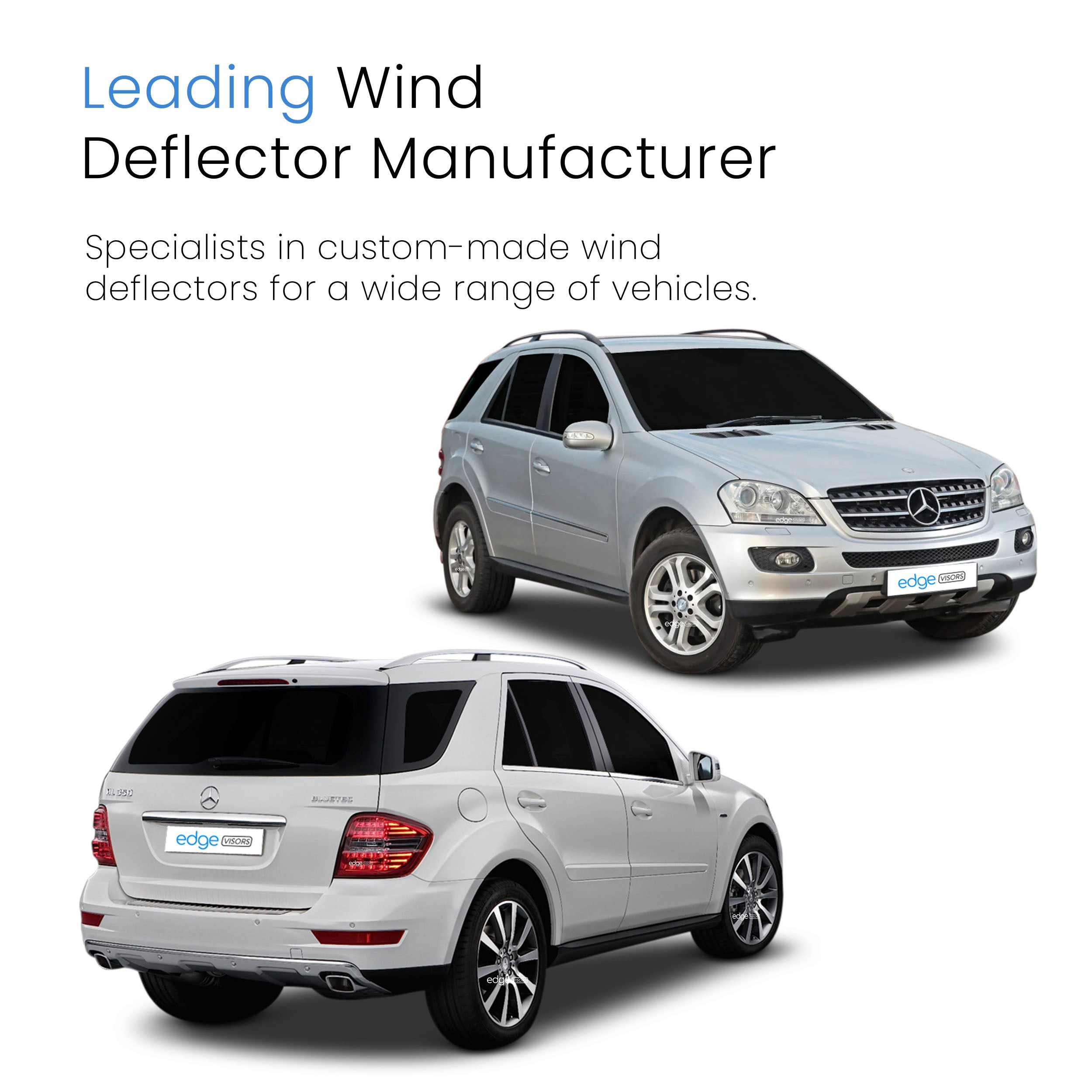 Mercedes M-Class ML W164 2005-2011 5 Door SUV Wind Deflectors 4pc