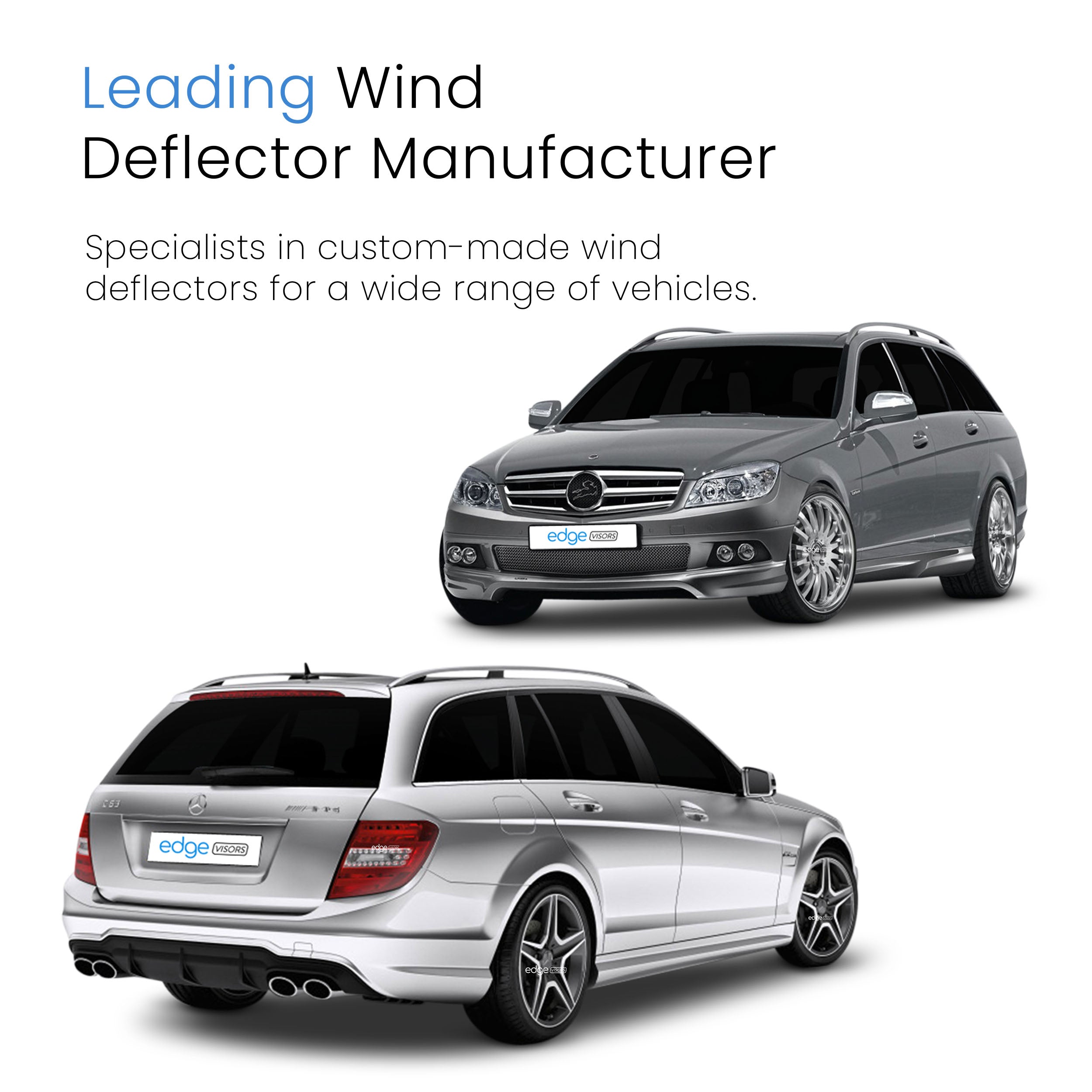 Mercedes C-Class W204 2007-2014 5 Door Estate Wind Deflectors 4pc