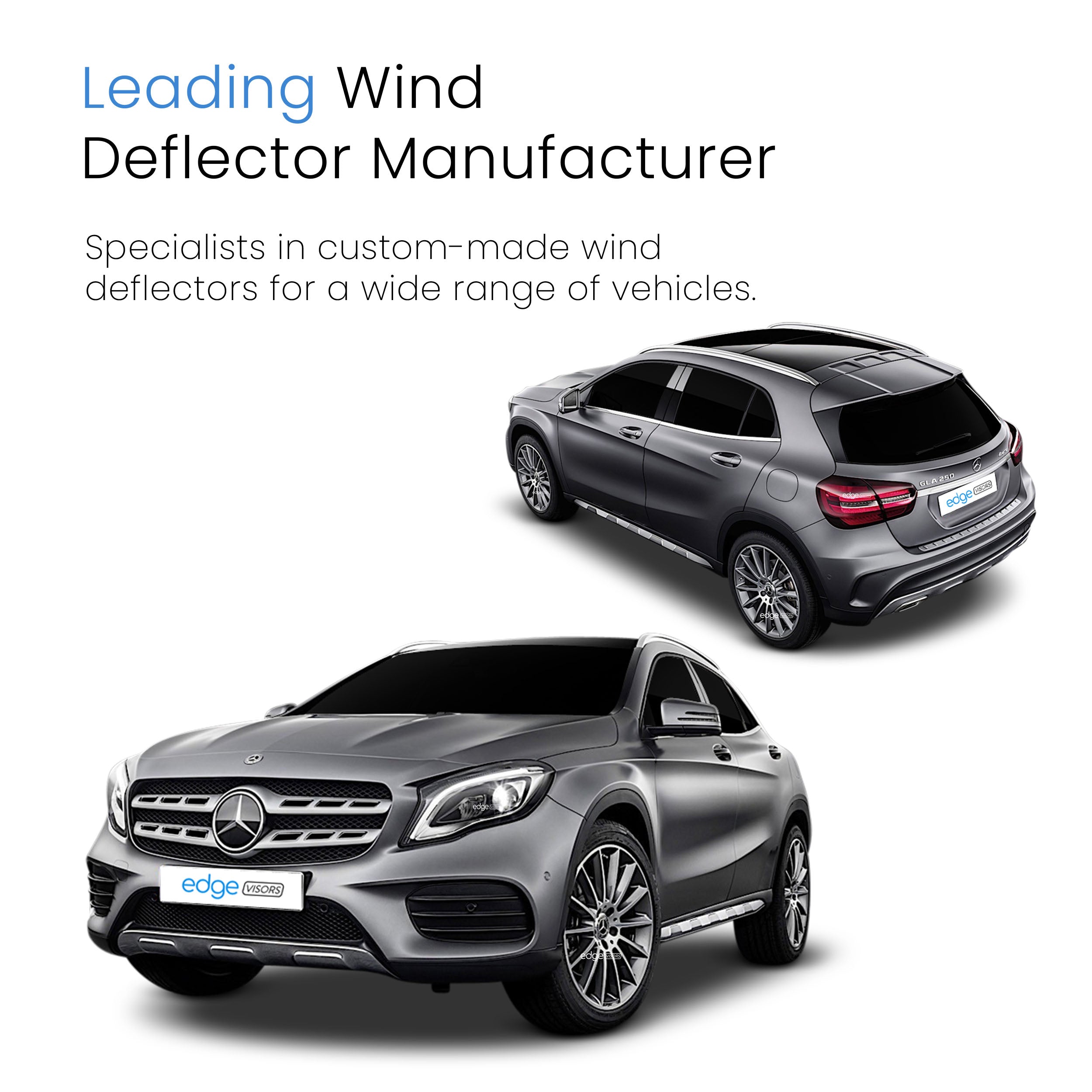 Mercedes GLA X156 MK1 2013-2019 5 Door SUV Wind Deflectors 4pc