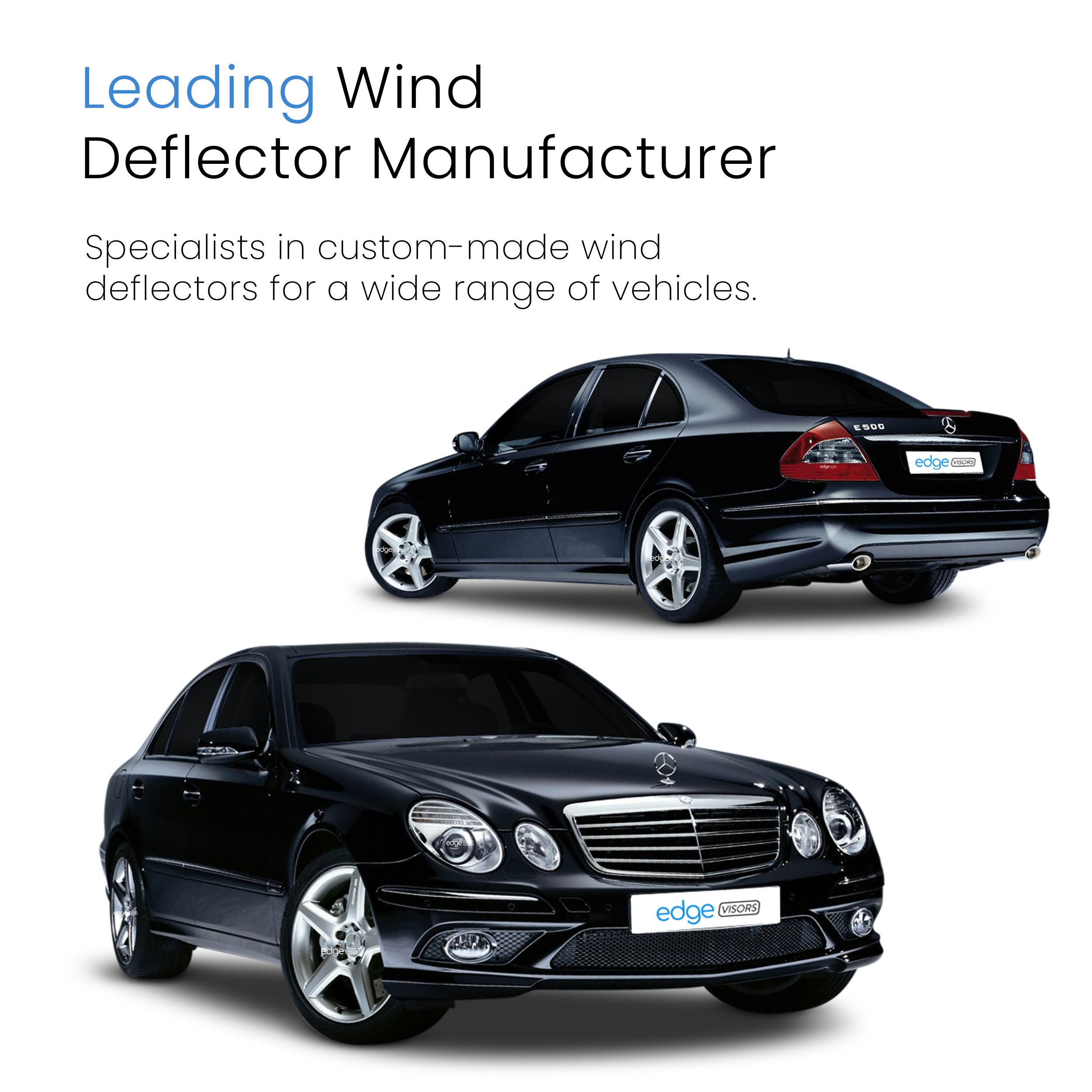 Mercedes E-Class W211 2002-2009 5 Door Saloon Wind Deflectors 4pc