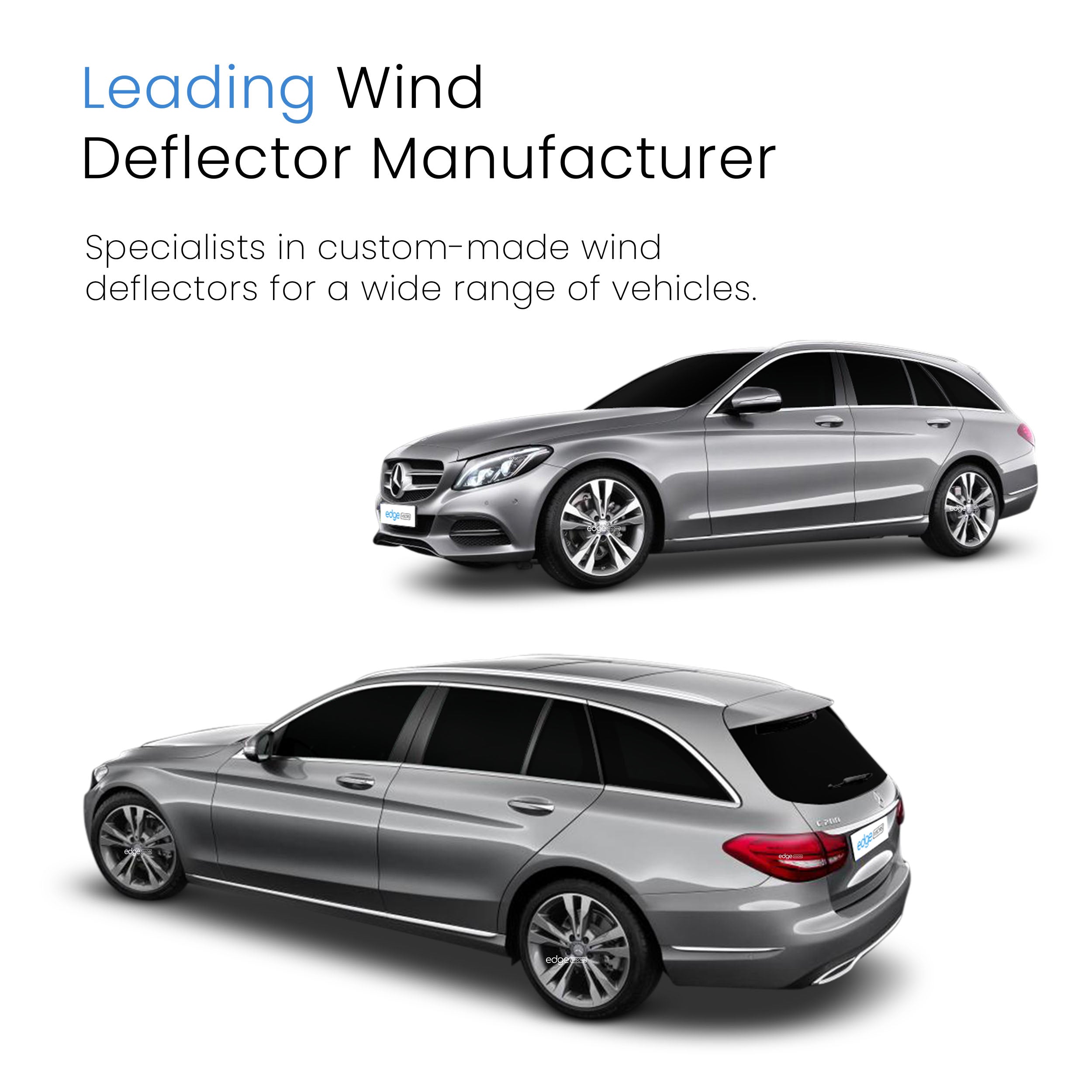 Mercedes C-Class W205 2014-2022 5 Door Estate Wind Deflectors 4pc