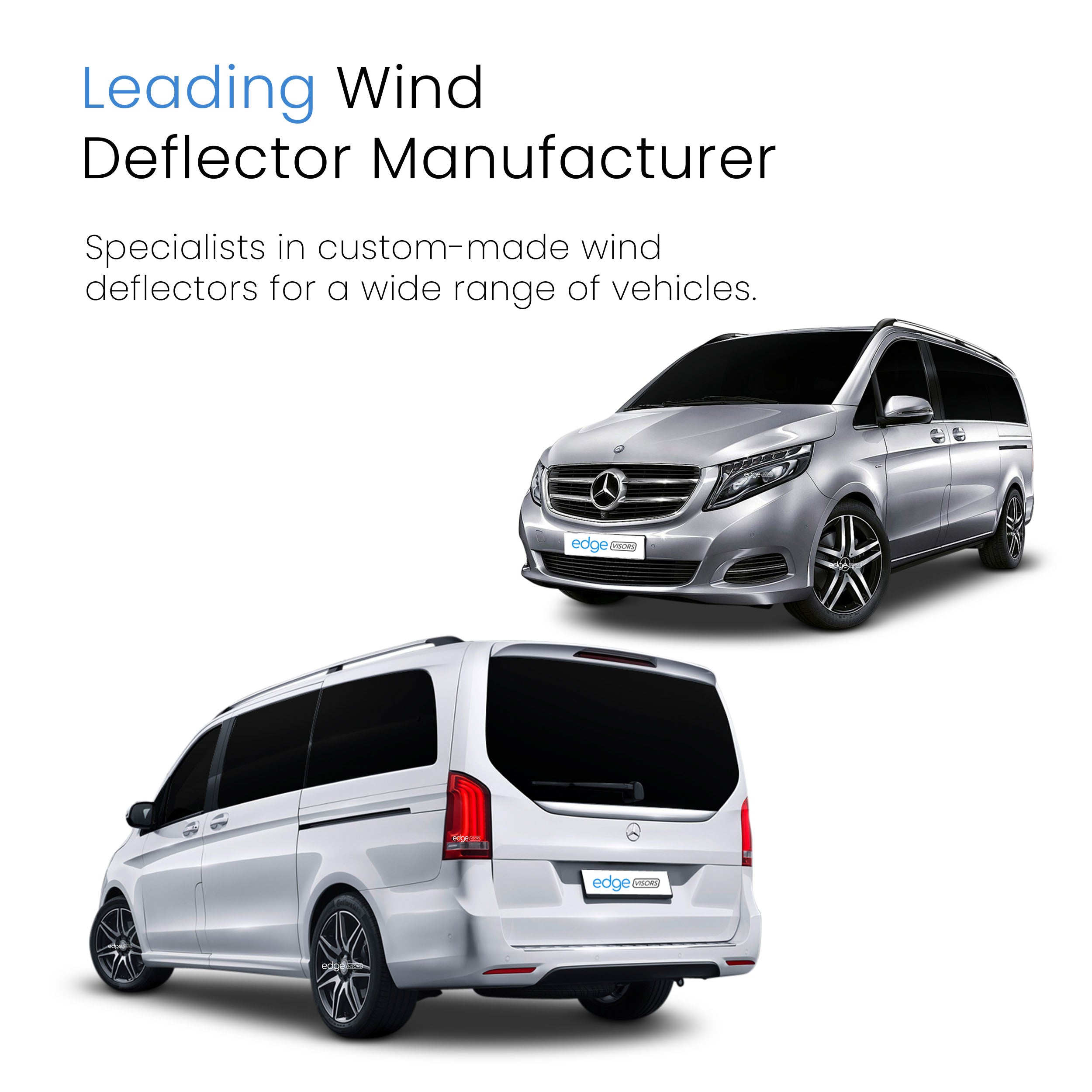 Mercedes Vito W447 MK3 2014-Onwards Van Wind Deflectors 2pc