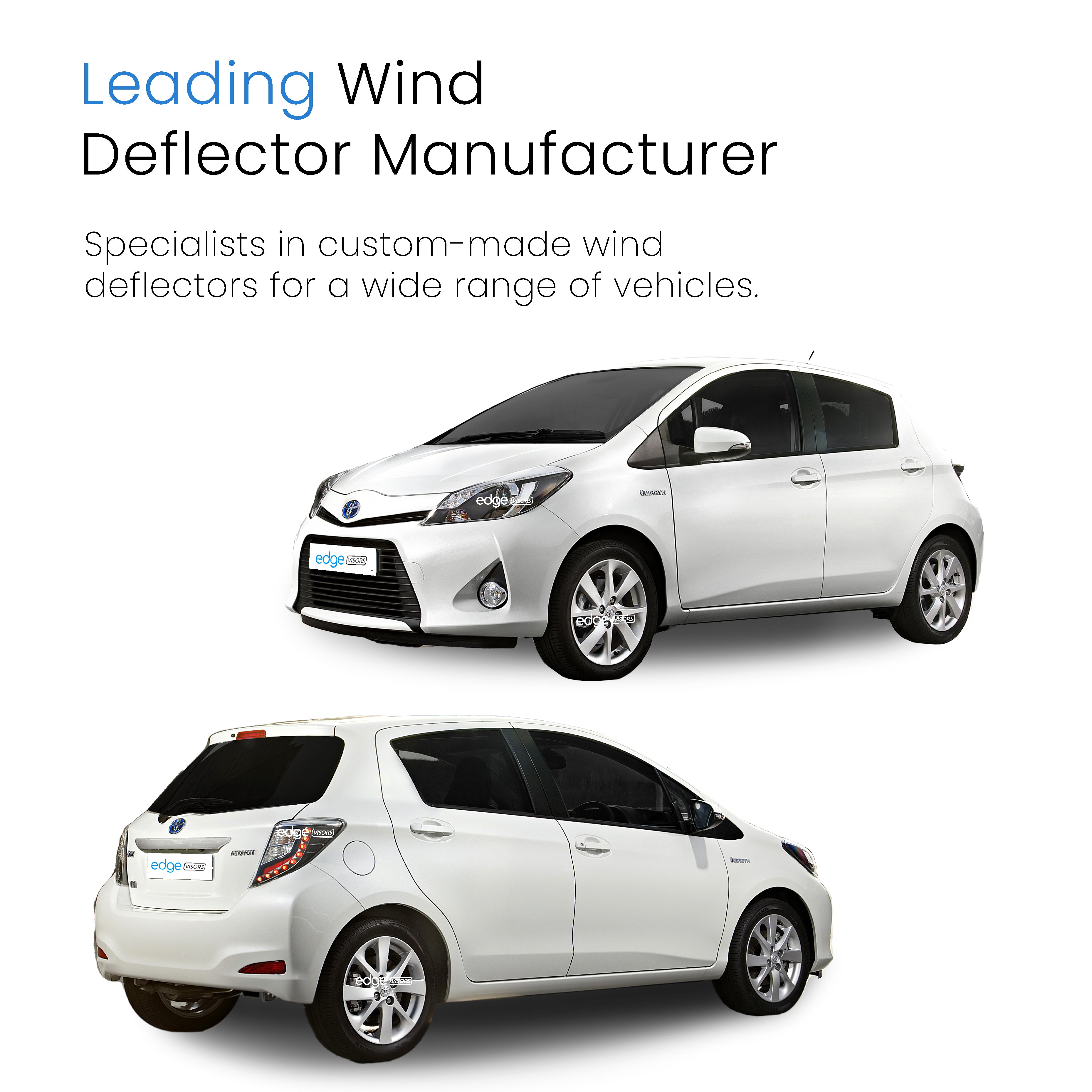 Toyota Yaris MK3 2011-2020 5 Door Hatchback Wind Deflectors 4pc