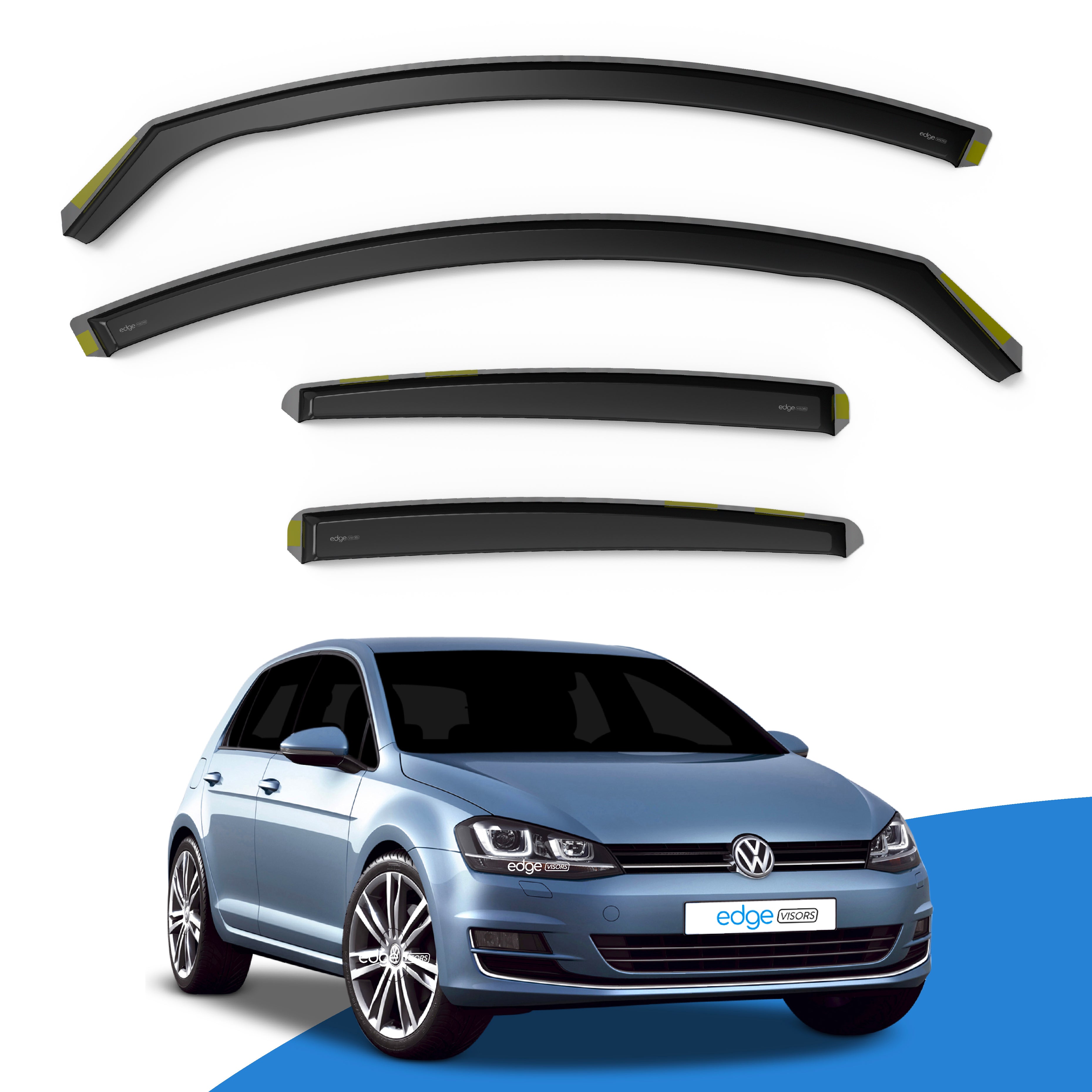 VW Golf MK7 2012-2020 5 Door Hatchback Wind Deflectors 4pc