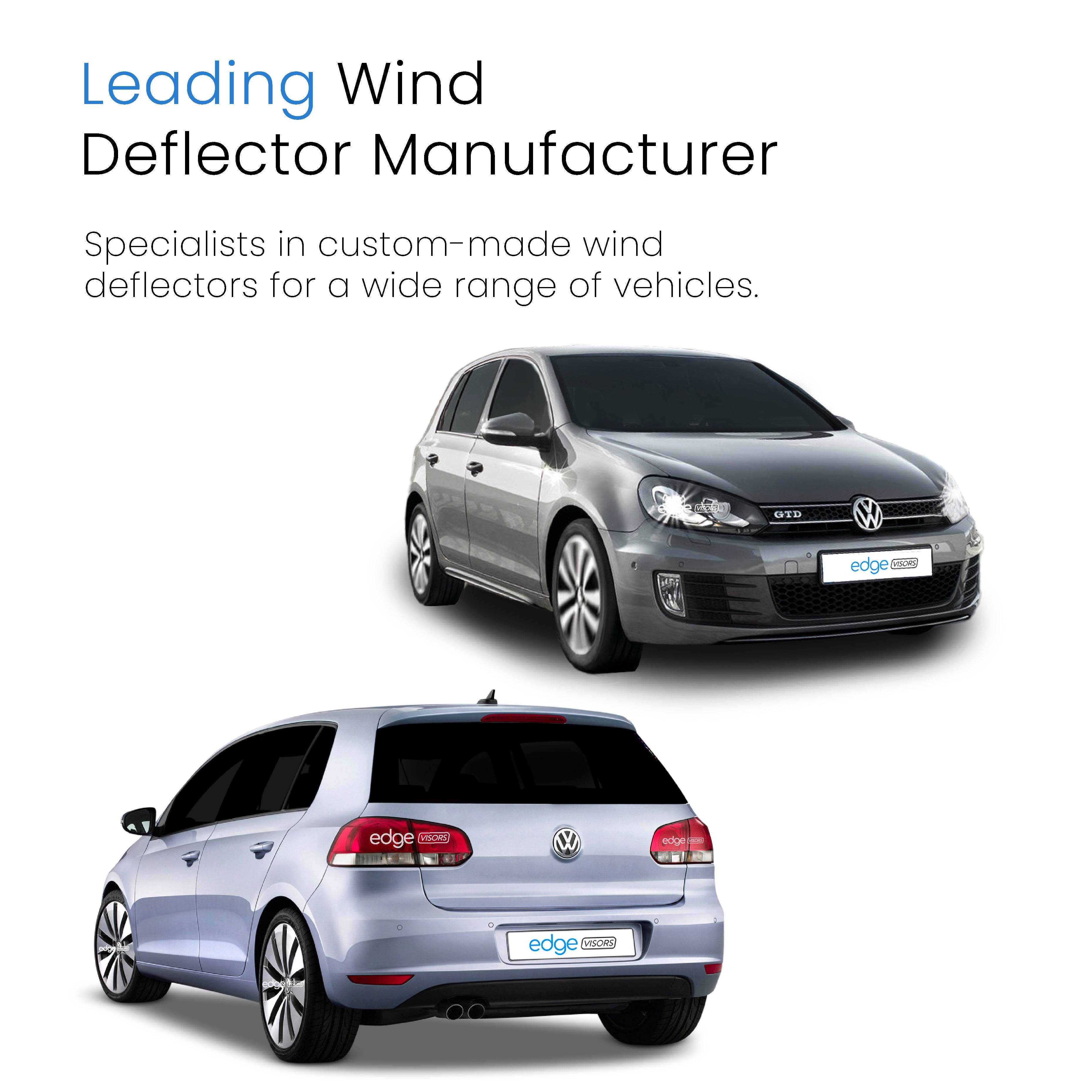 VW Golf MK6 2008-2012 5 Door Hatchback Wind Deflectors 4pc