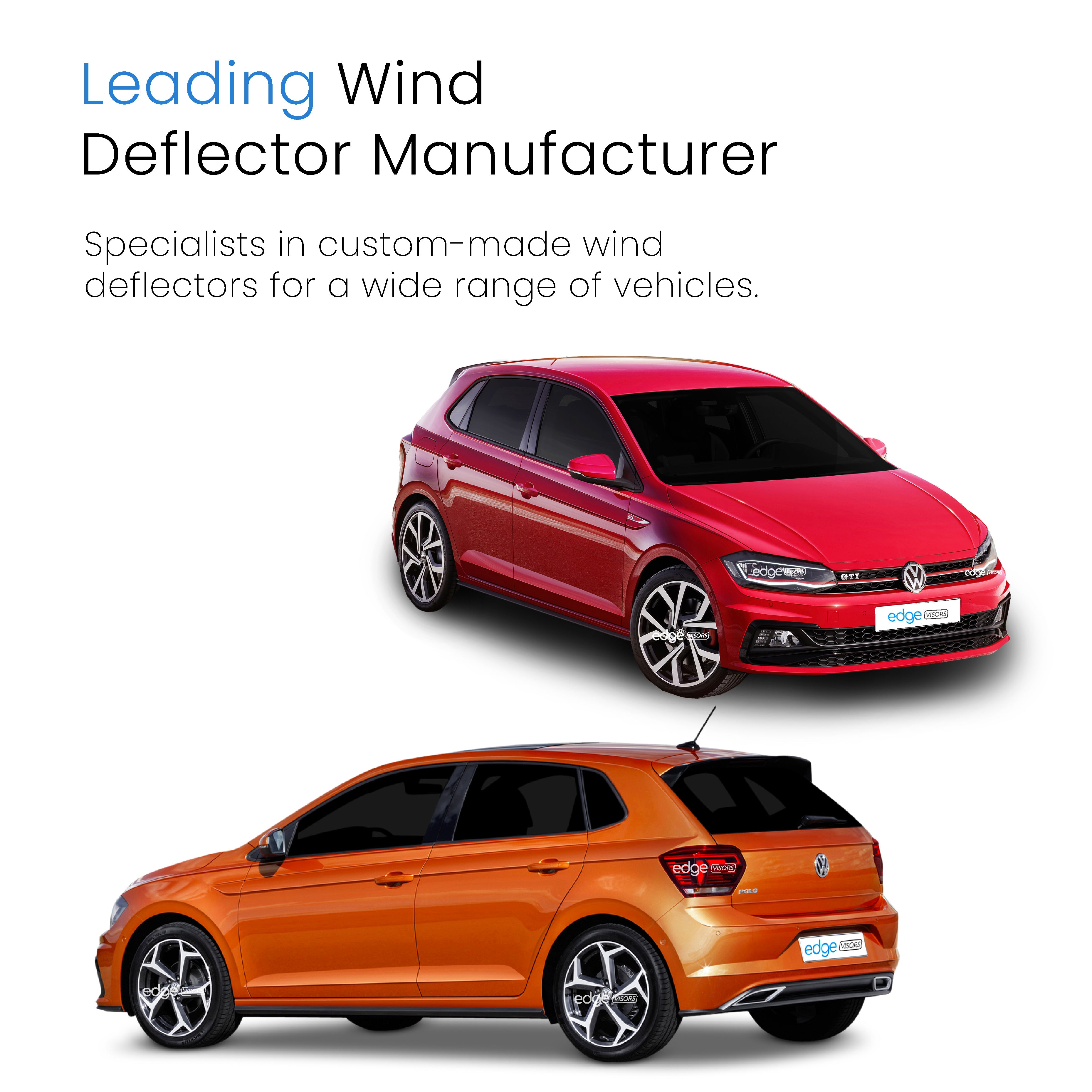 VW Polo MK6 2018-2021 5 Door Hatchback Wind Deflectors 4pc