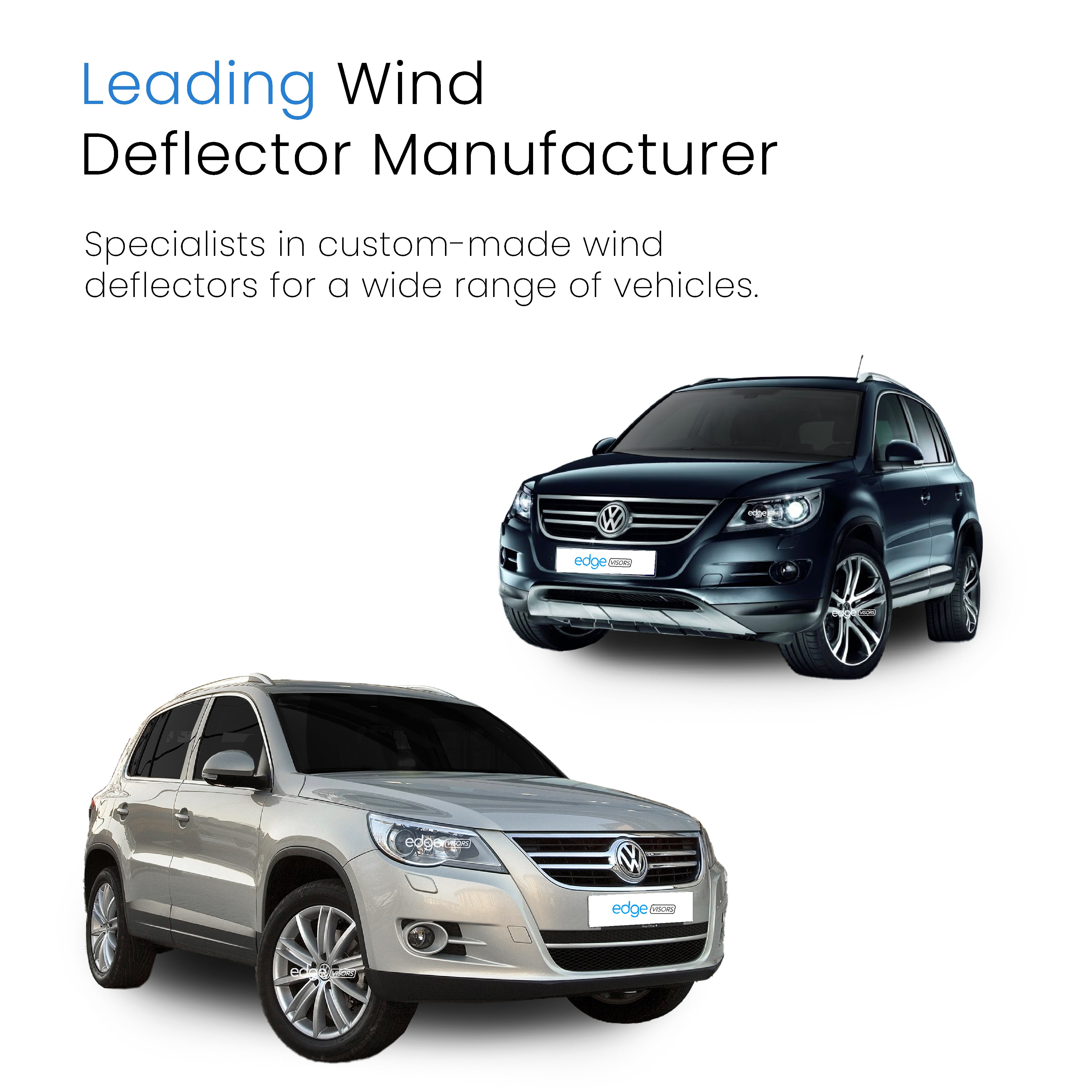 VW Tiguan MK1 2008-2016 5 Door SUV Wind Deflectors 4pc