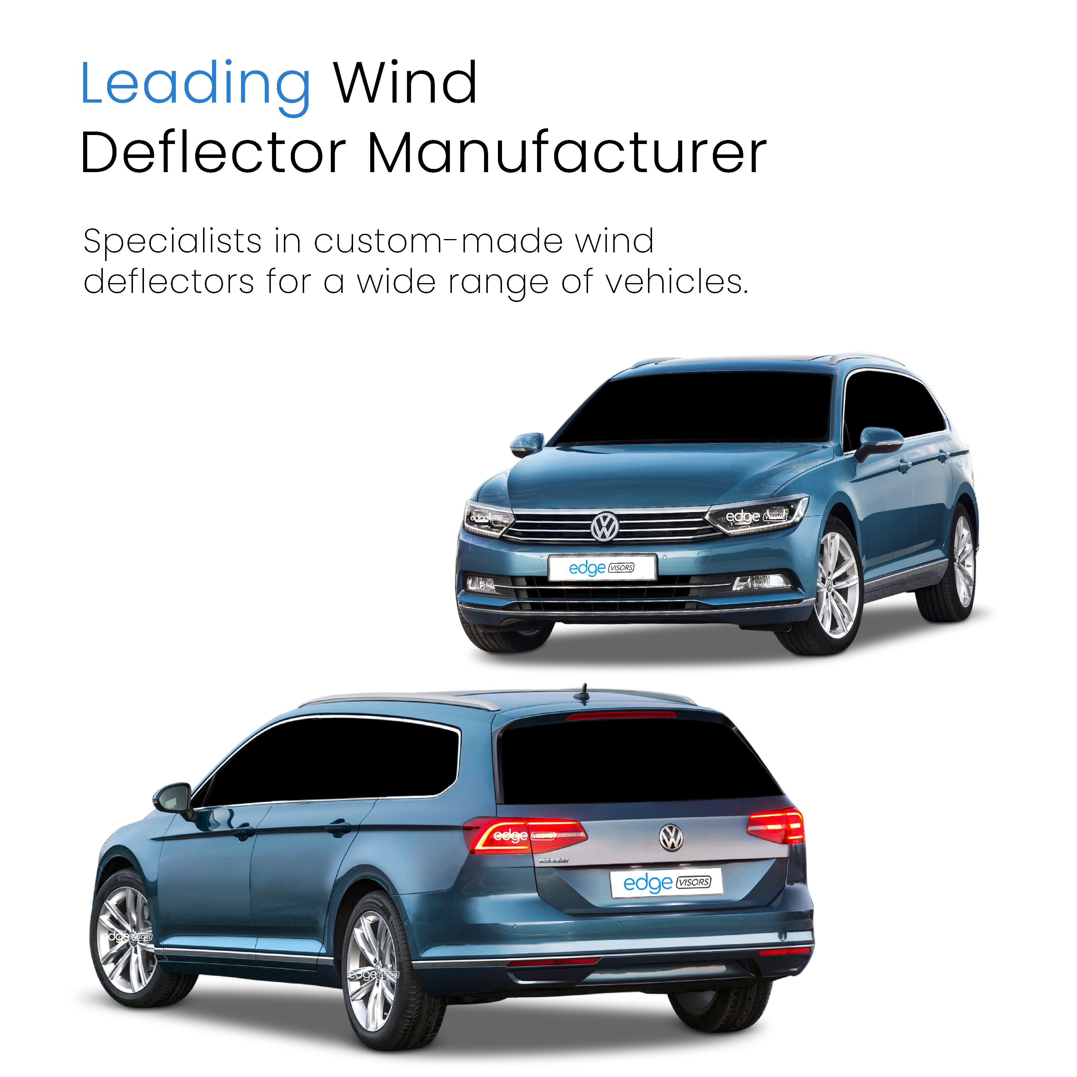 VW Passat B8 2014-onwards 5 Door Estate Wind Deflectors 4pc