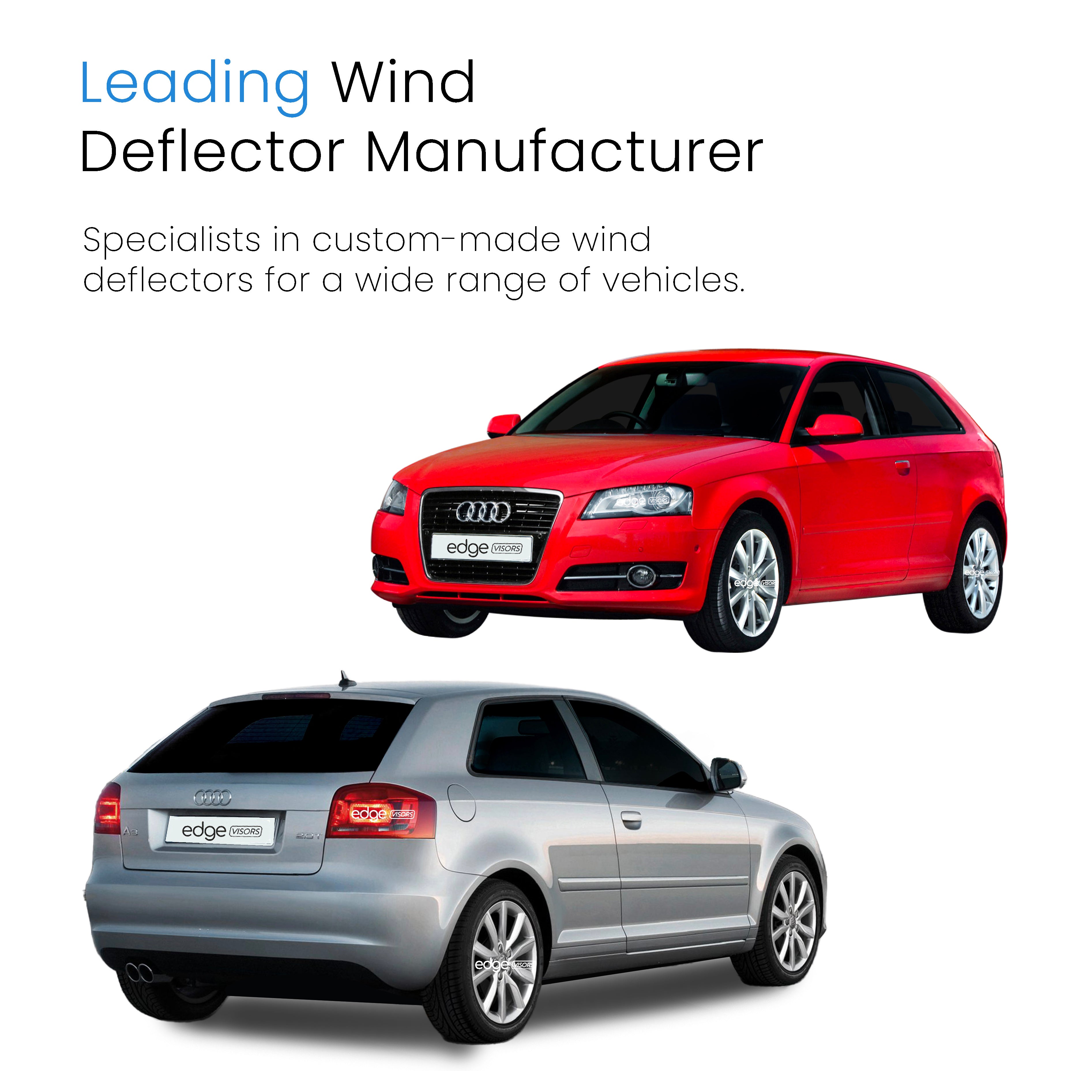 Audi A3 MK2 8P 2003-2012 3 Door Hatchback Wind Deflectors 2pc