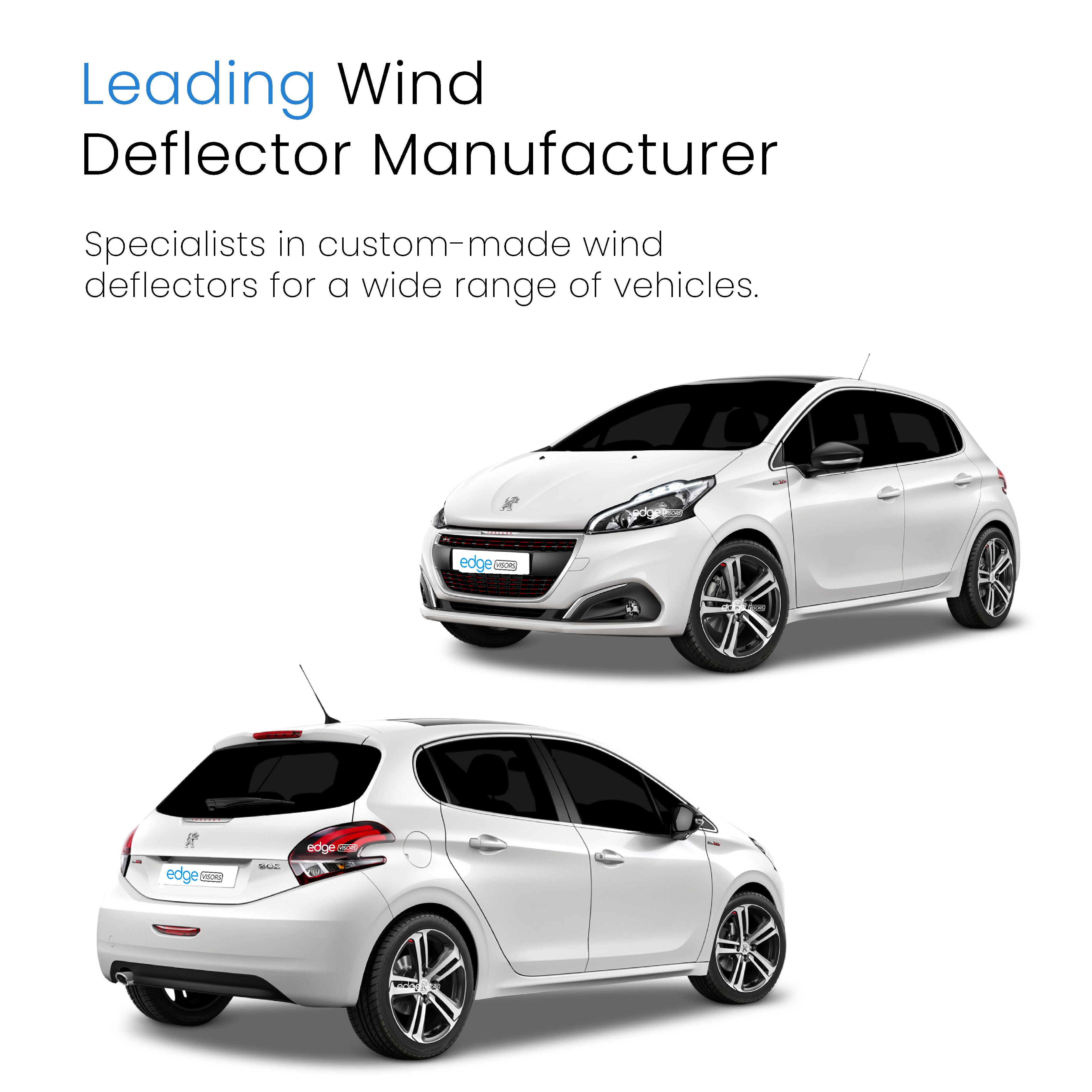 Peugeot 208 2012-2019 5 Door Hatchback Wind Deflectors 4pc