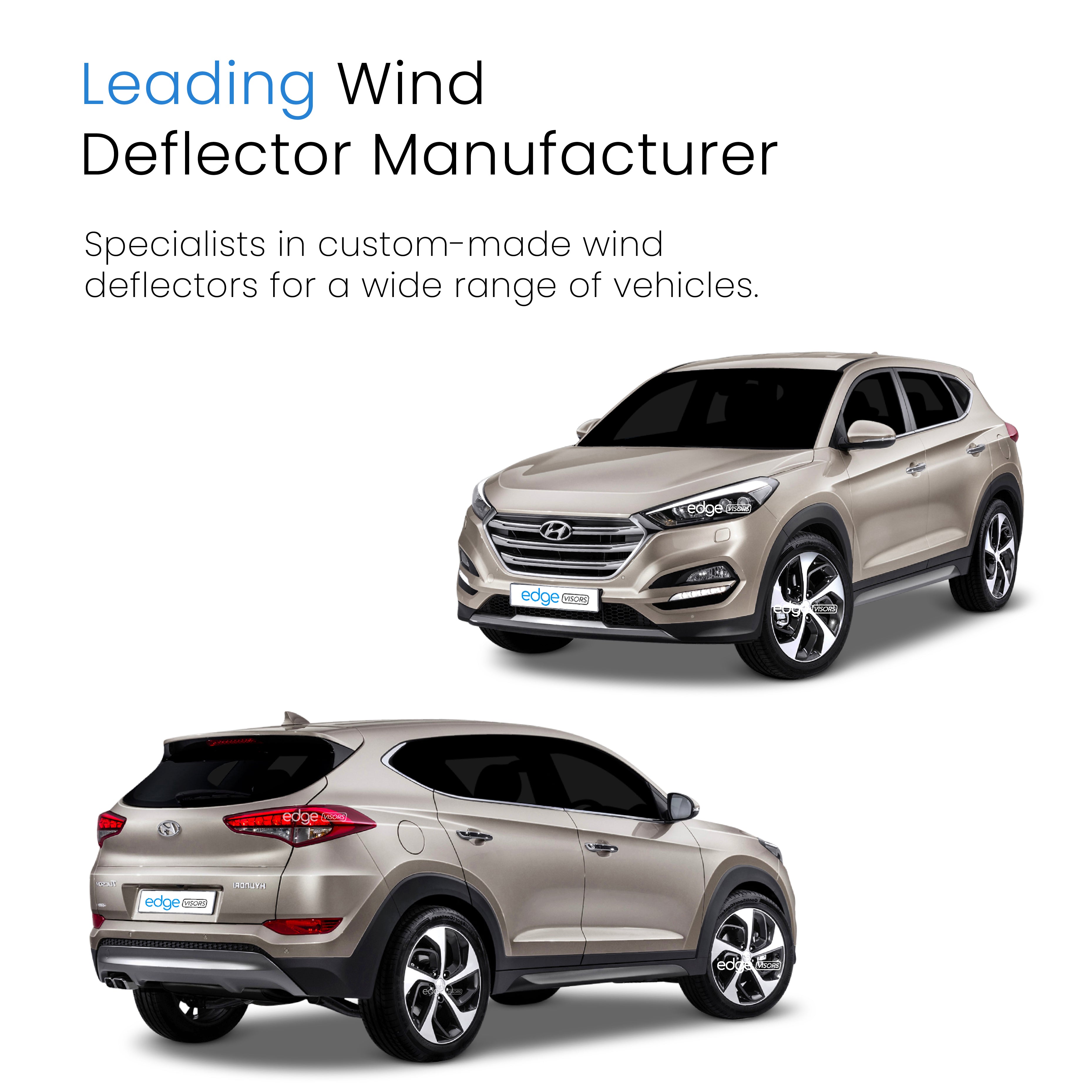 Hyundai Tucson MK3 2015-2020 5 Door SUV Wind Deflectors 4pc