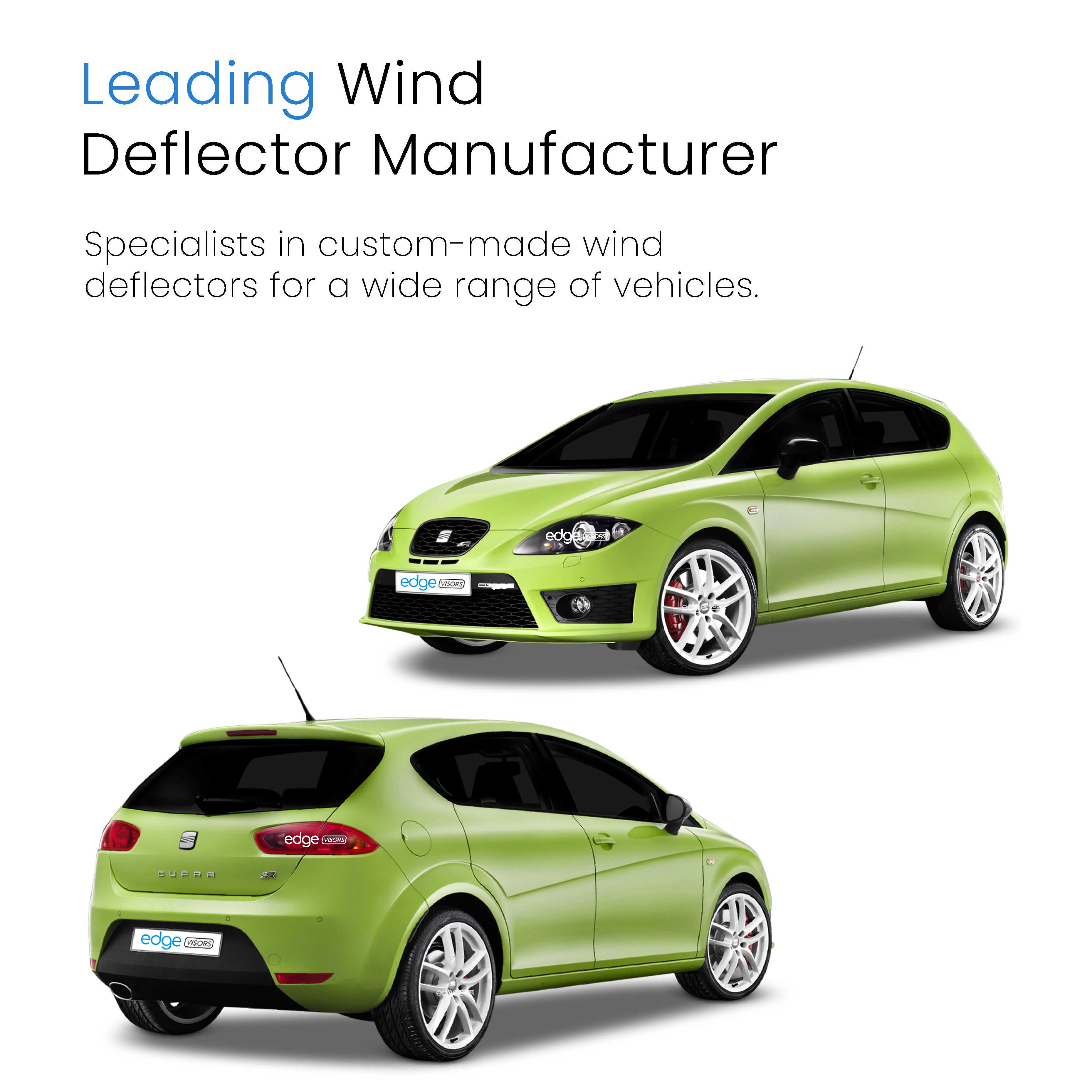 Seat Leon MK2 1P 2006-2012 5 Door Hatchback Wind Deflectors 4pc