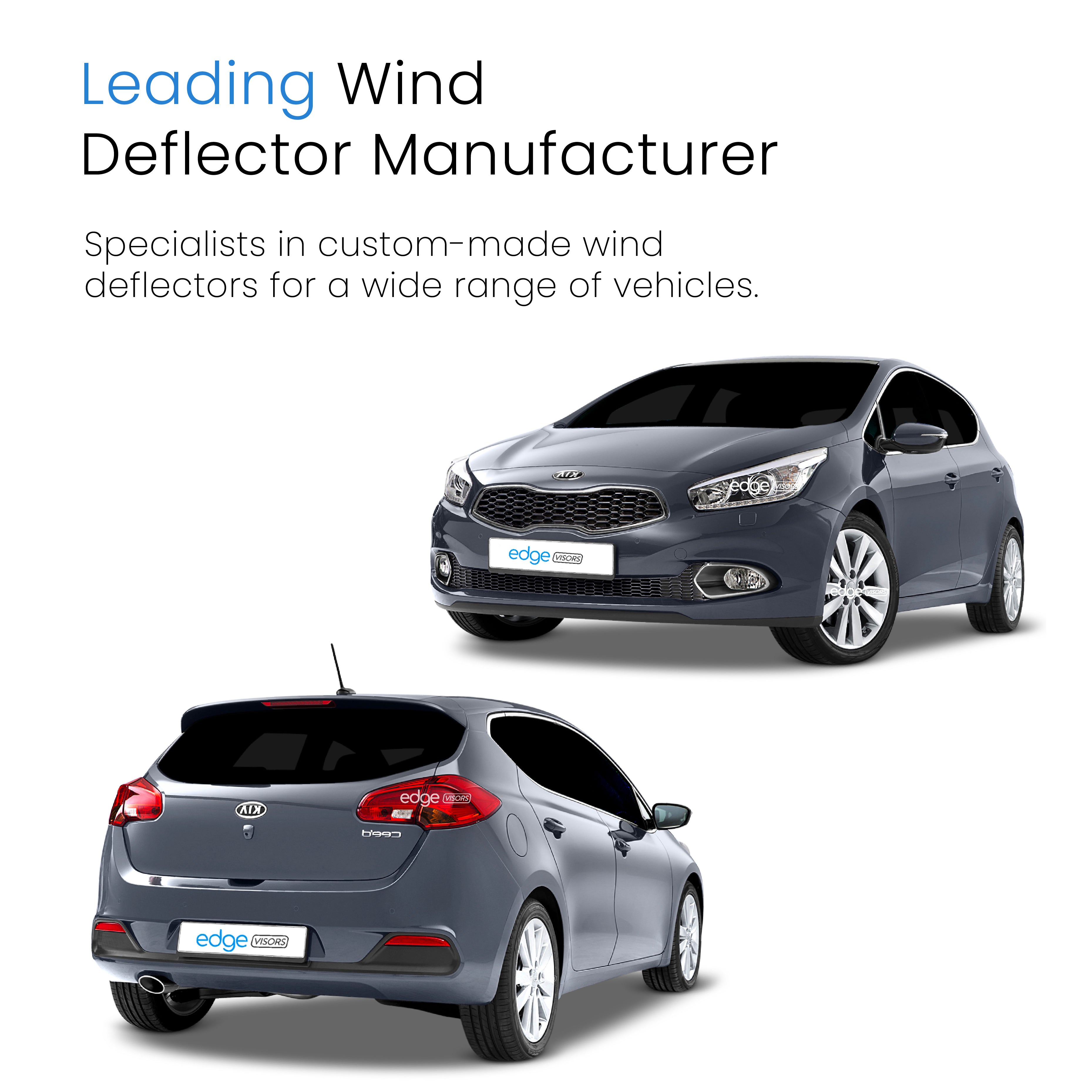 Kia Ceed MK2 2012-2018 5 Door Hatchback Wind Deflectors 4pc