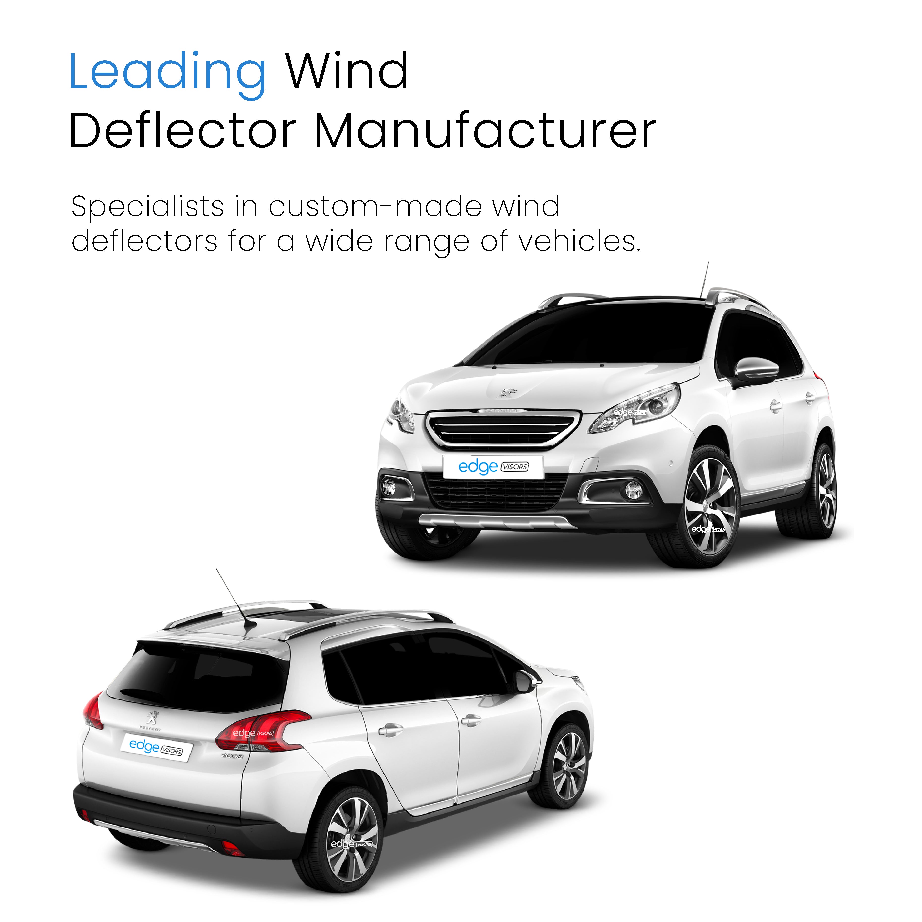 Peugeot 2008 2013-2019 5 Door SUV Wind Deflectors 4pc