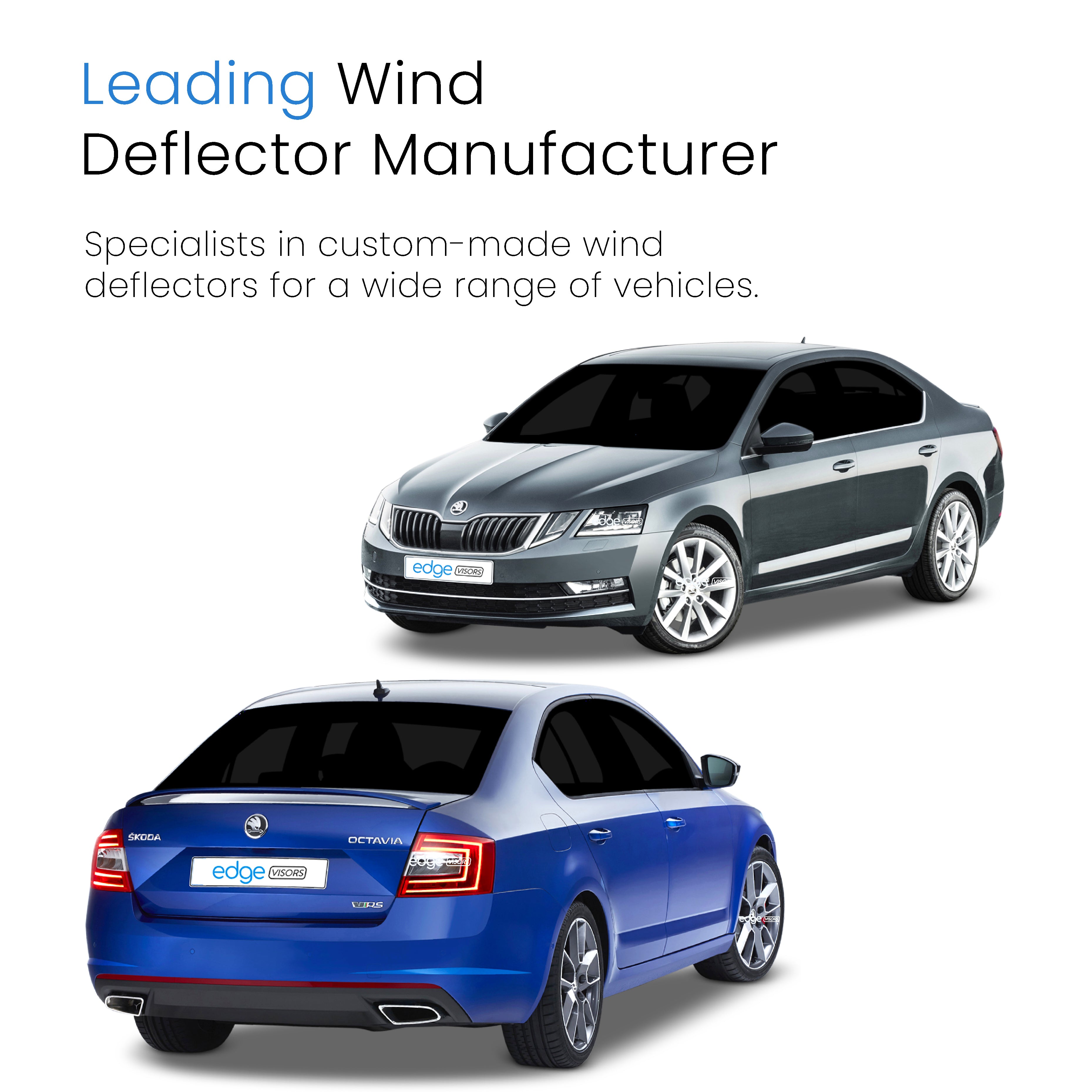 Skoda Octavia MK3 2013-2020 5 Door Hatchback Wind Deflectors 4pc