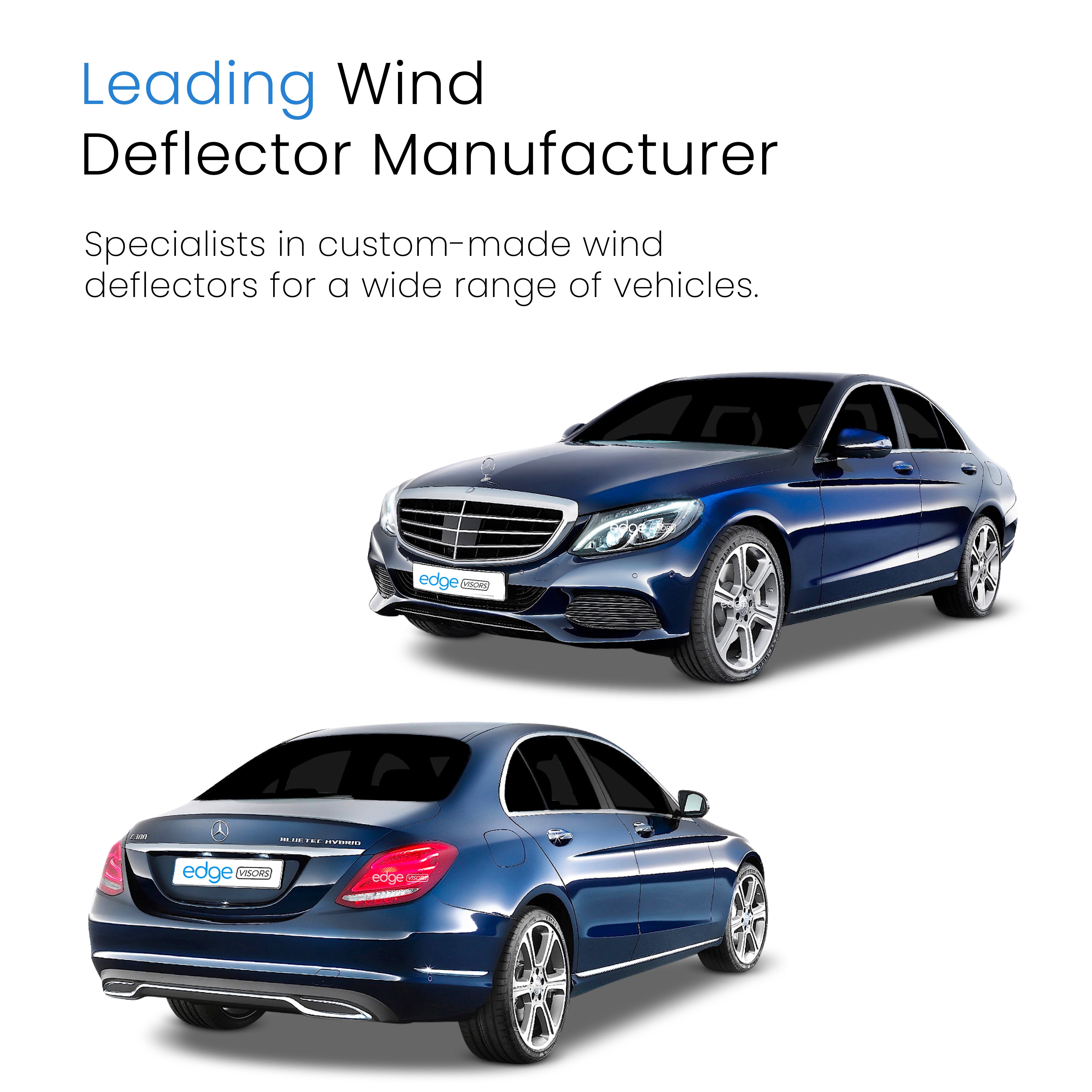 Mercedes C-Class W205 2014-2022 4 Door Saloon Wind Deflectors 4pc