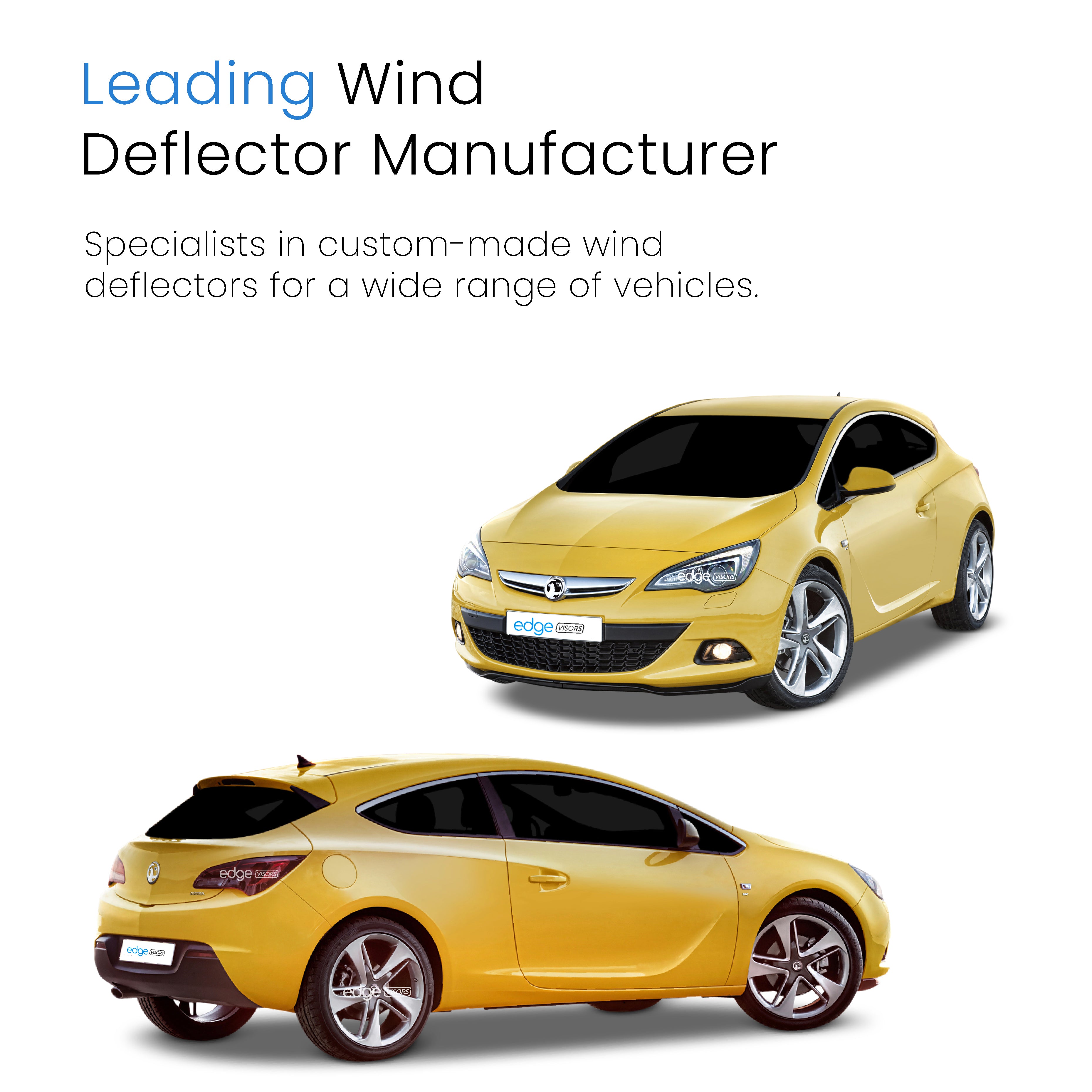 Vauxhall Astra J GTC MK6 2010-2015 3 Door Hatchback Wind Deflectors 2pc