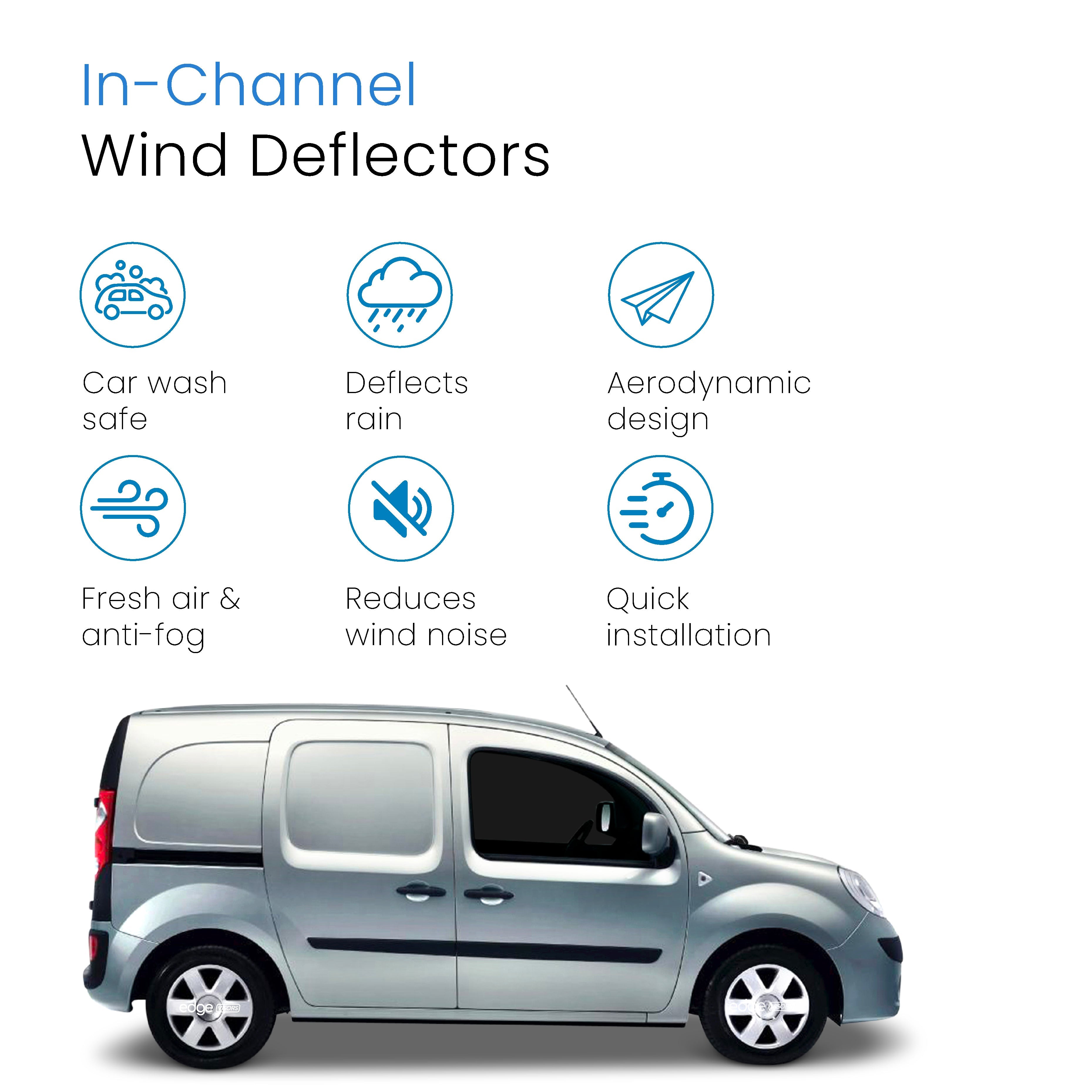 Renault Kangoo MK2 2007-2021 5 Door MPV Wind Deflectors 2pc