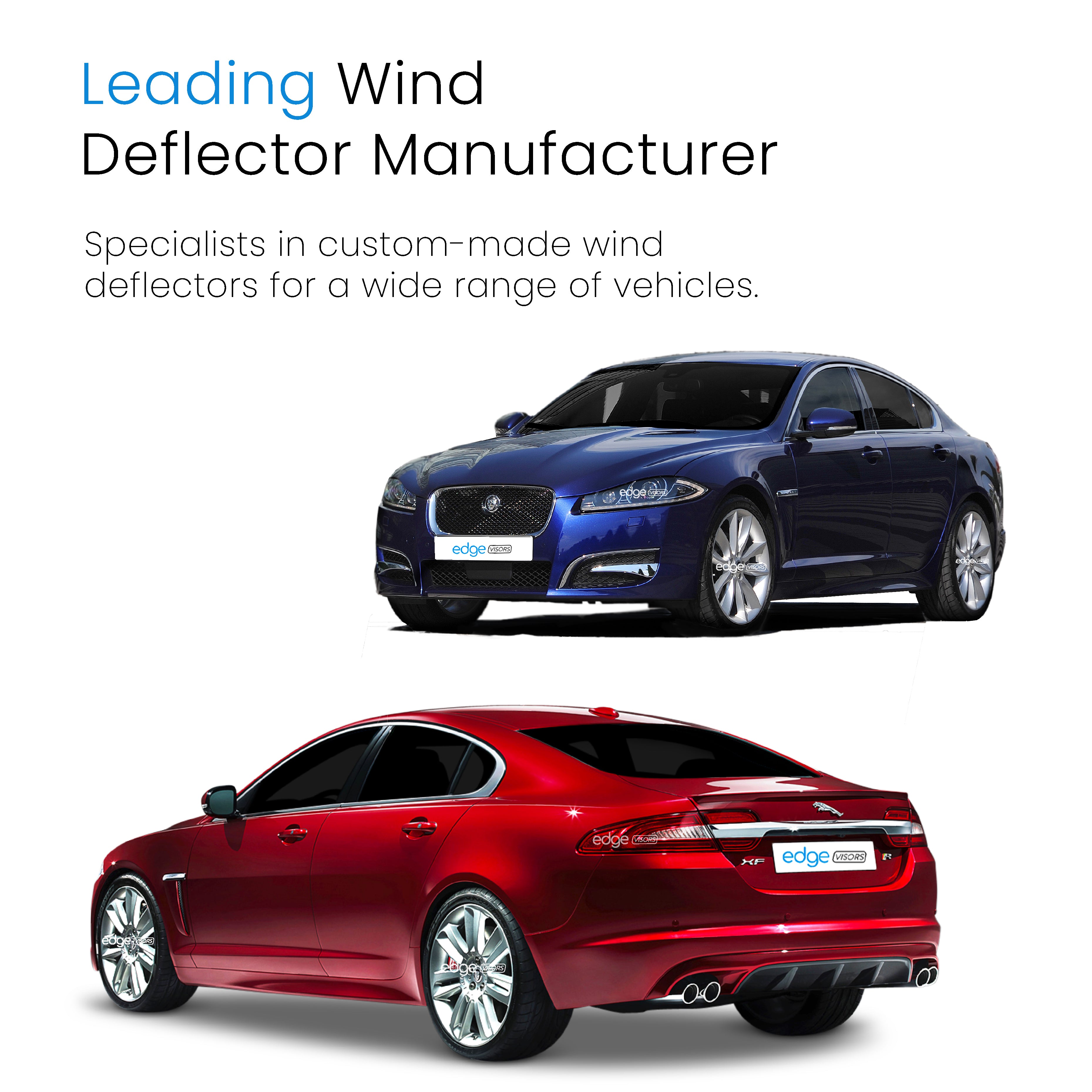 Jaguar XF X250 MK1 2007-2015 4 Door Saloon Wind Deflectors 4pc