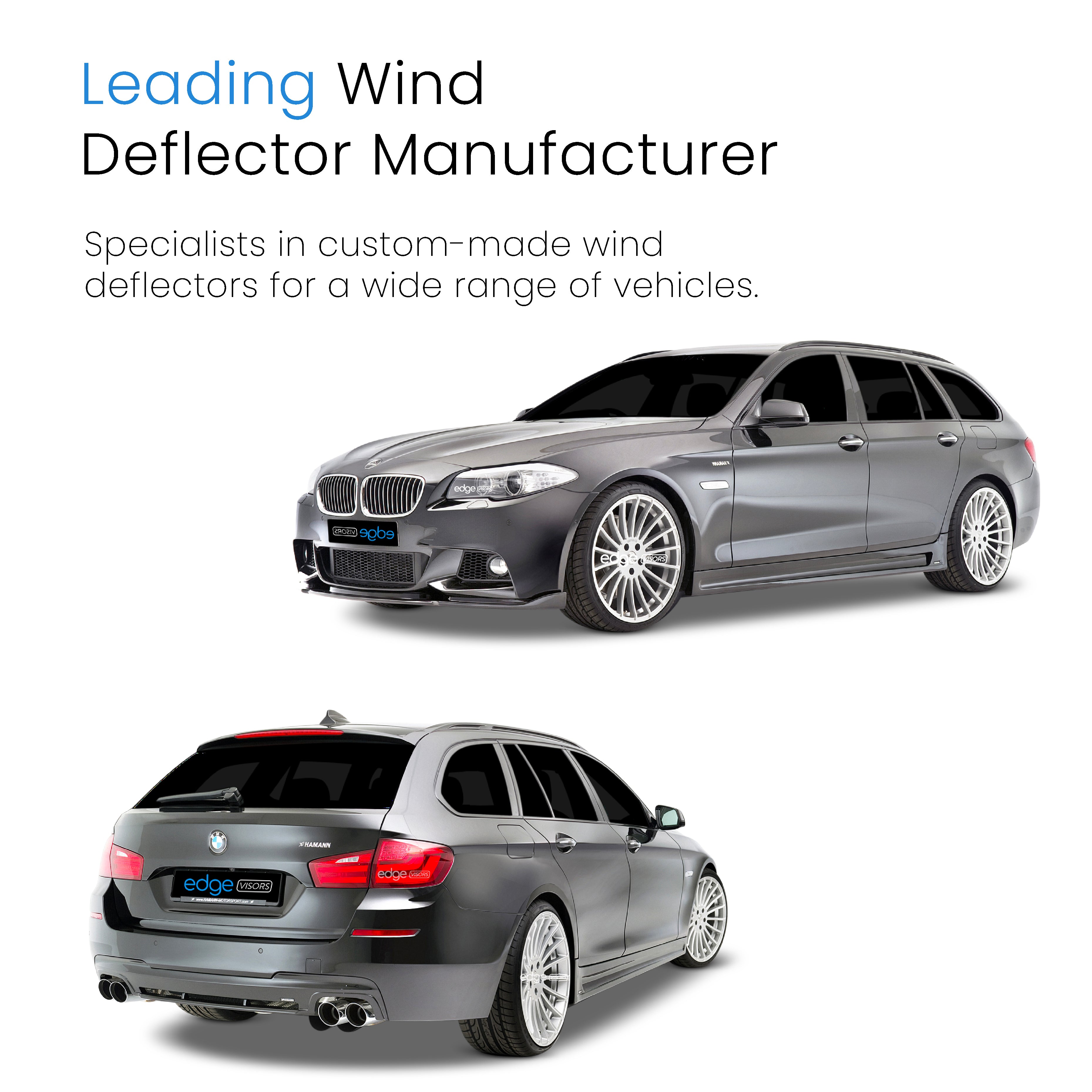 BMW 5 Series F11 Touring 2010-2017 5 Door Estate Wind Deflectors 4pc