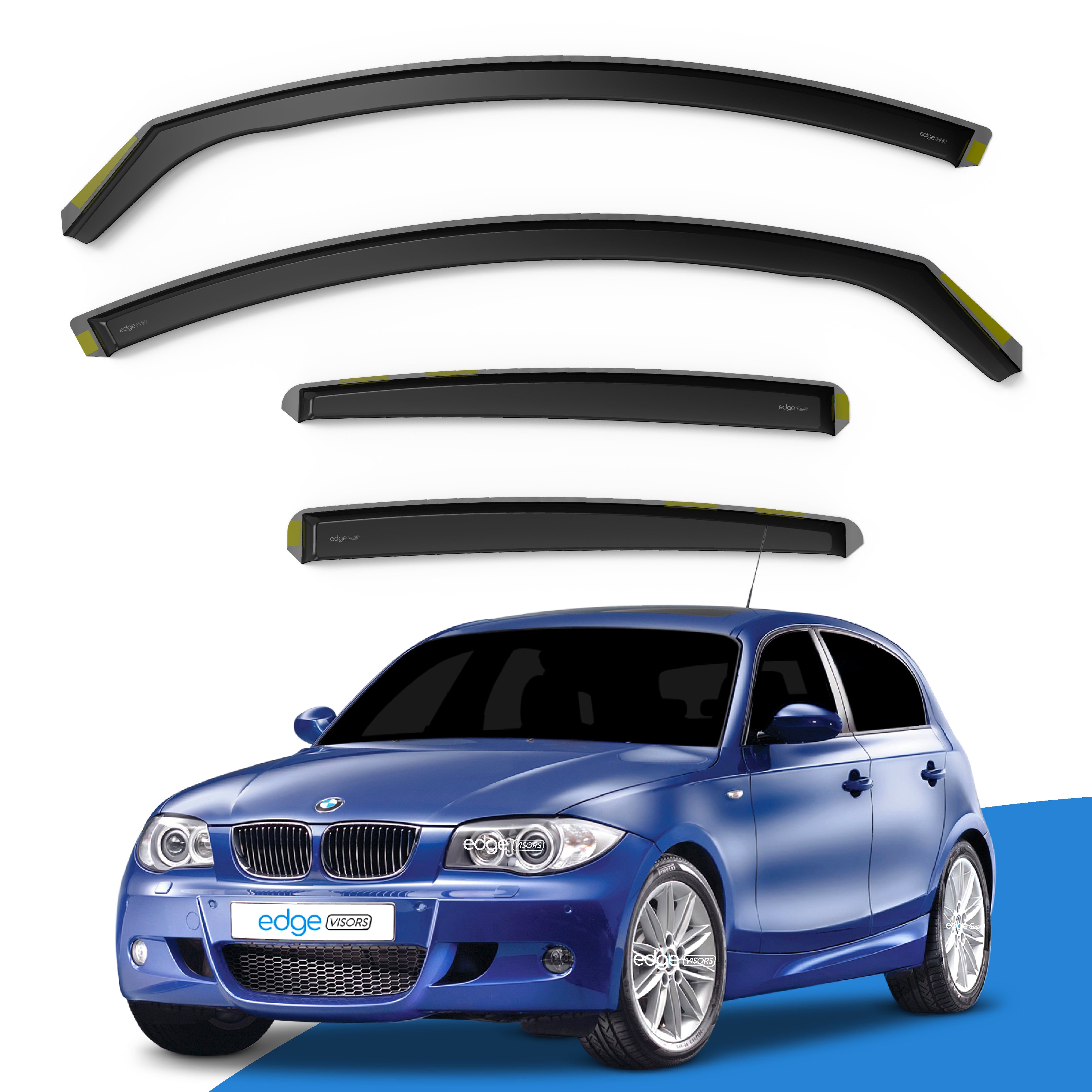 BMW 1 Series E87 2004-2011 5 Door Hatchback Wind Deflectors 4pc