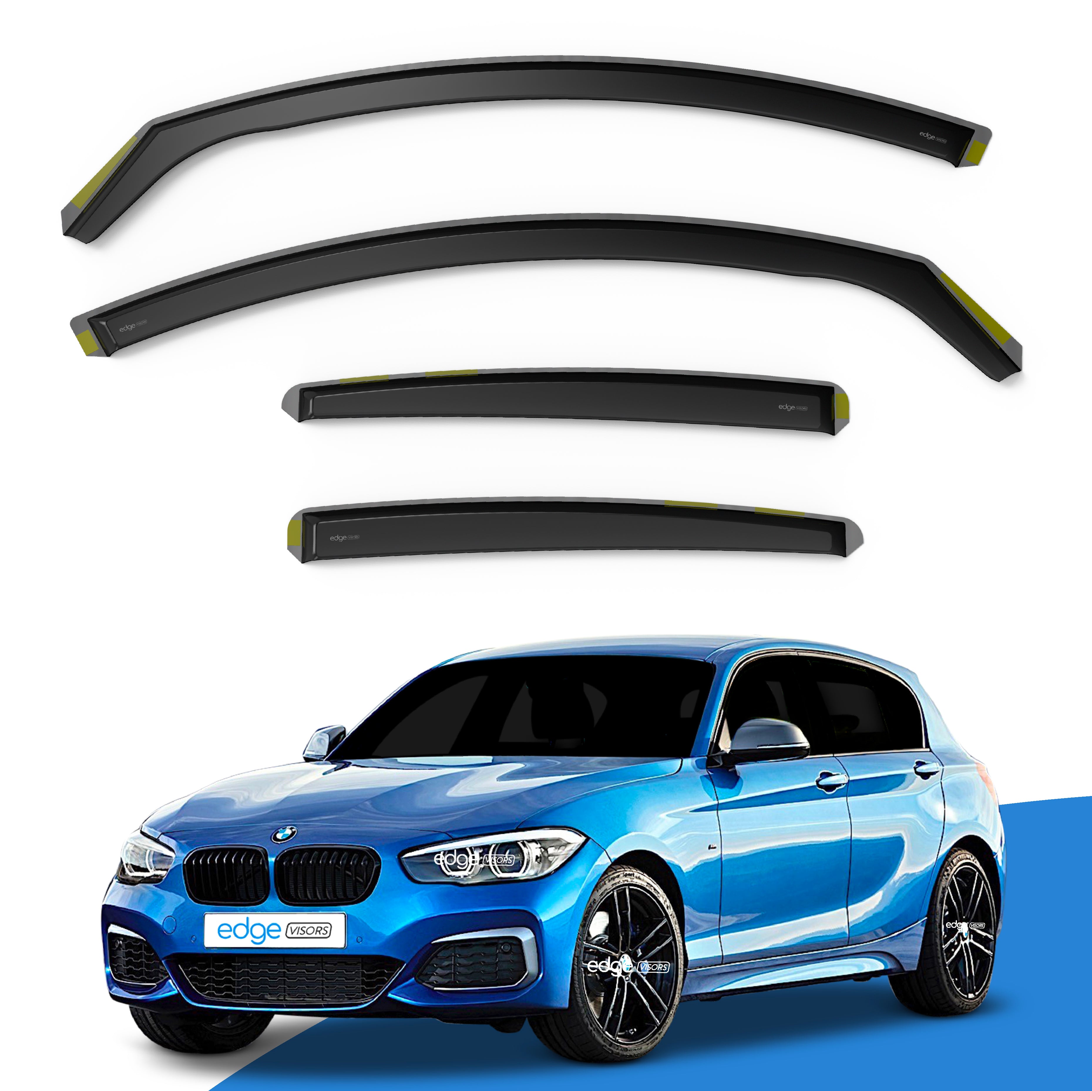 BMW 1 Series F20 2011-2019 5 Door Hatchback Wind Deflectors 4pc