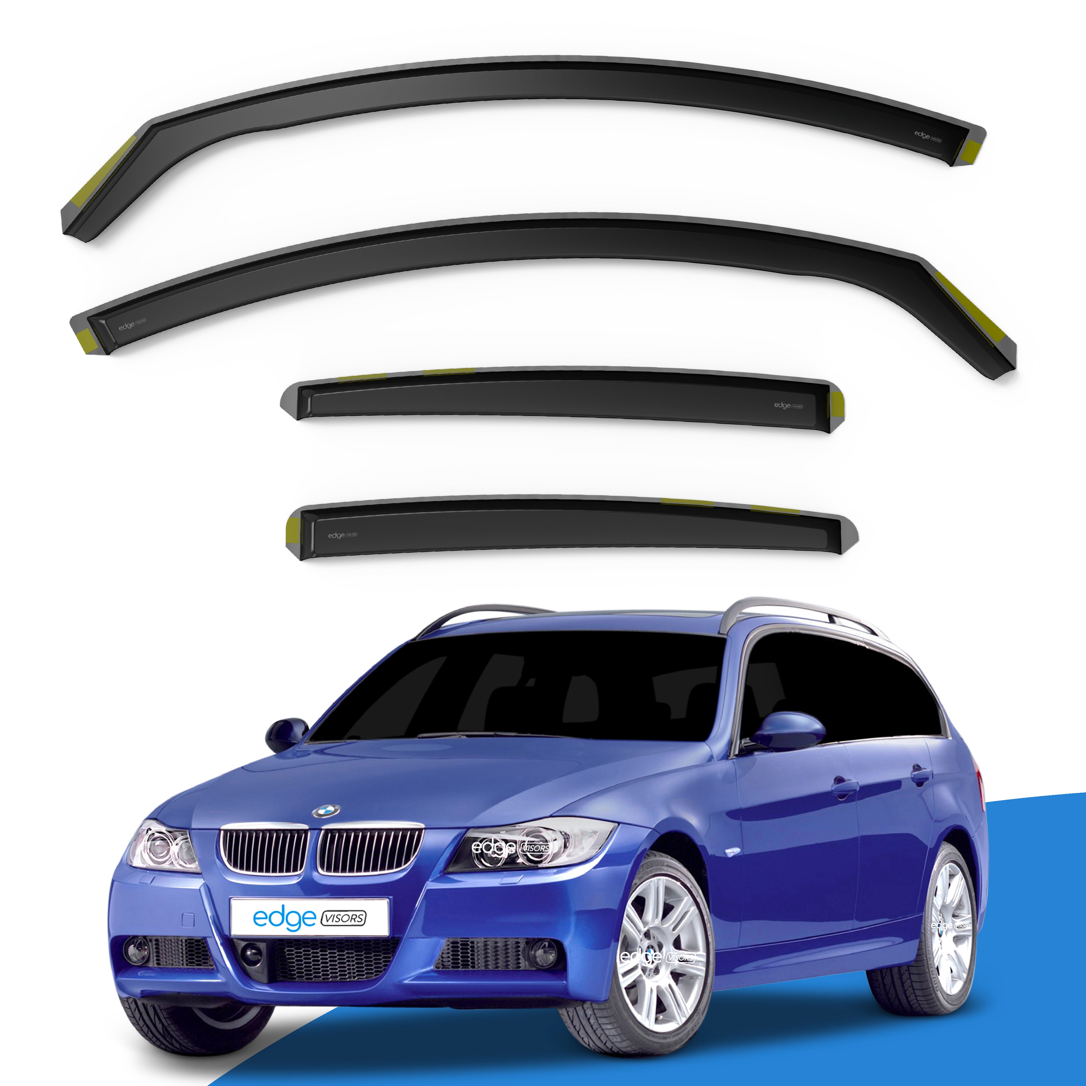 BMW 3 Series E91 Touring 2005-2012 5 Door Estate Wind Deflectors 4pc