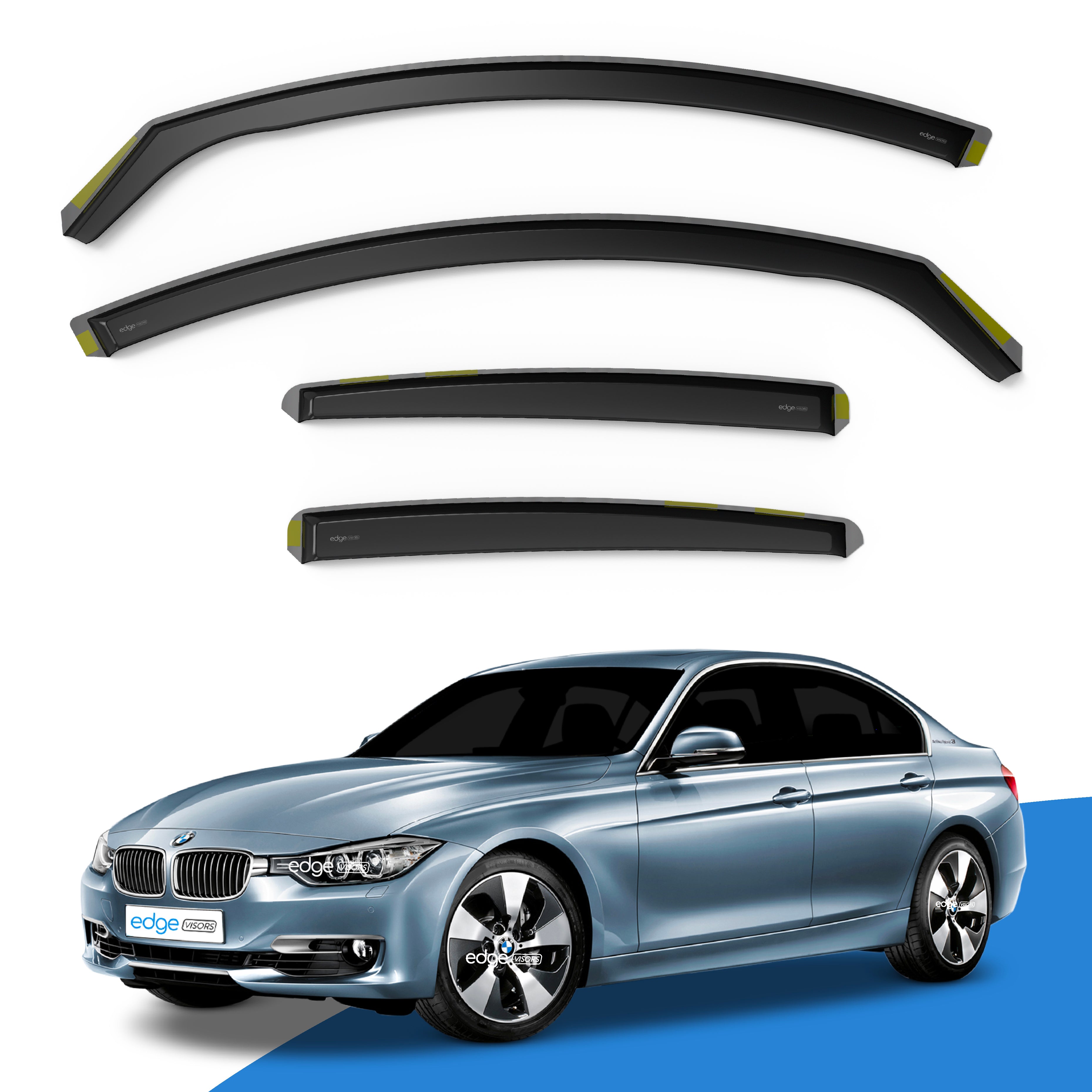 BMW 3 Series F30 2012-2018 4 Door Saloon Wind Deflectors 4pc