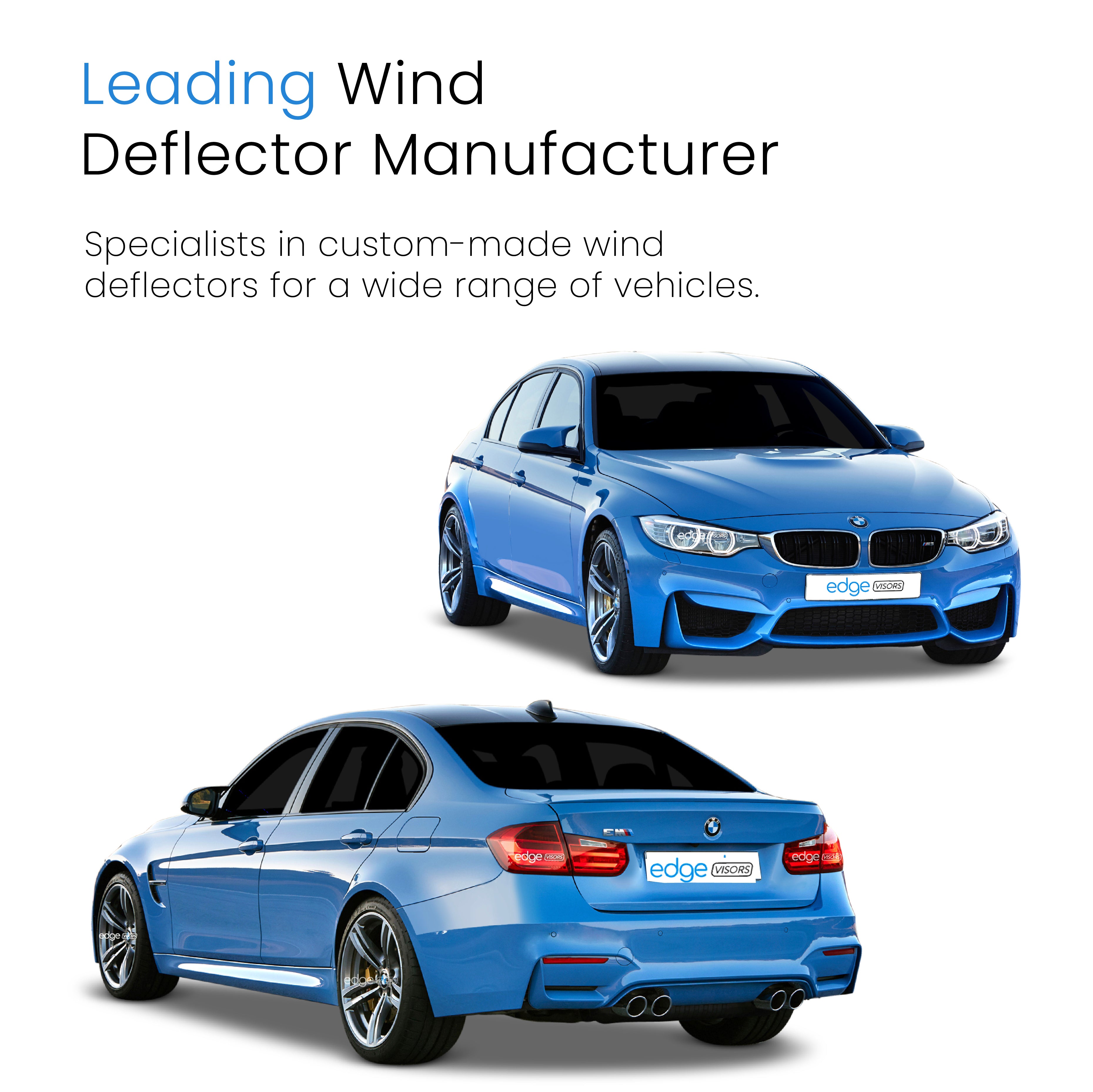 BMW 3 Series F30 2012-2018 4 Door Saloon Wind Deflectors 4pc