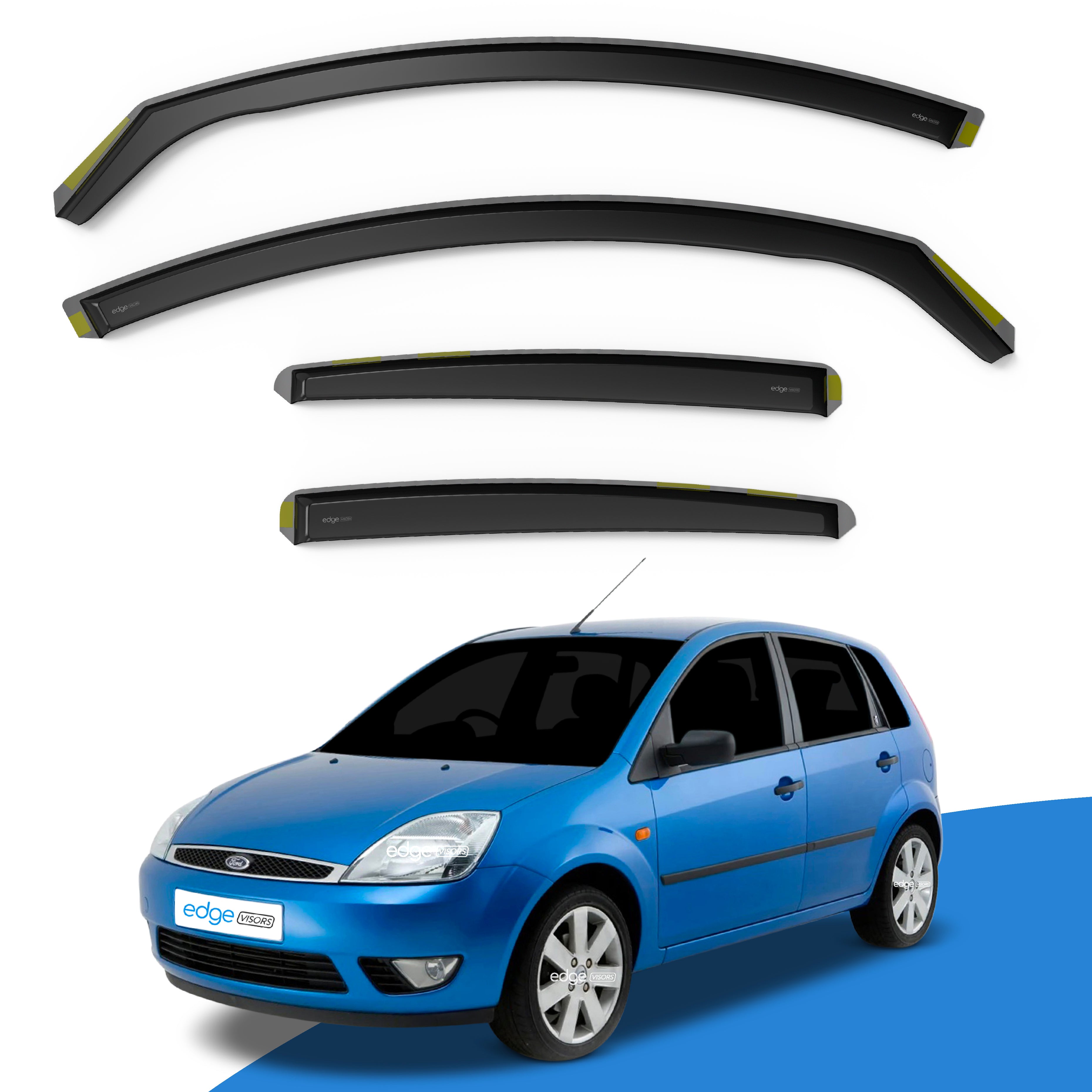 Ford Fiesta MK6 2002-2008 5 Door Hatchback Wind Deflectors 4pc