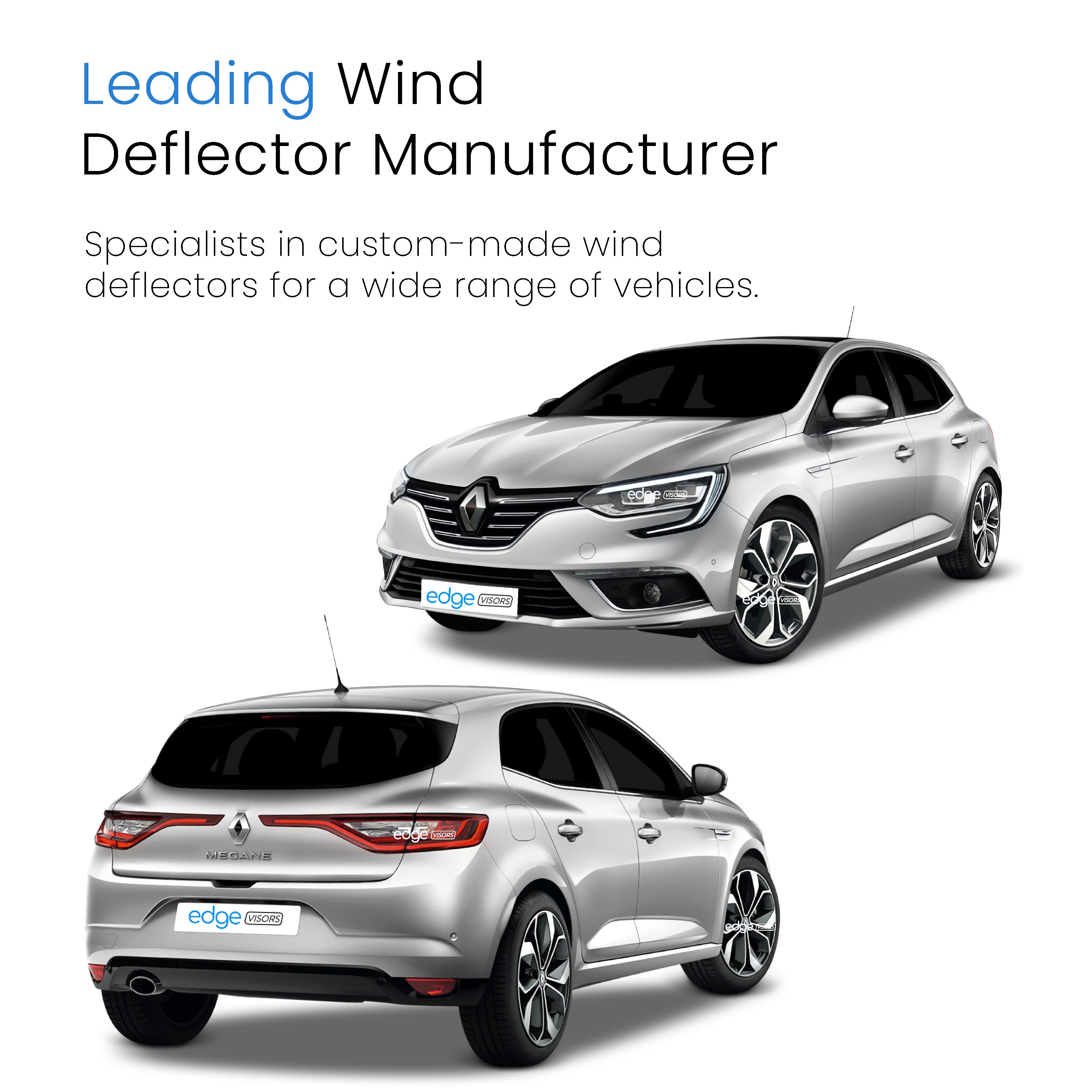 Renault Megane MK4 2016-onwards 5 Door Hatchback Wind Deflectors 4pc