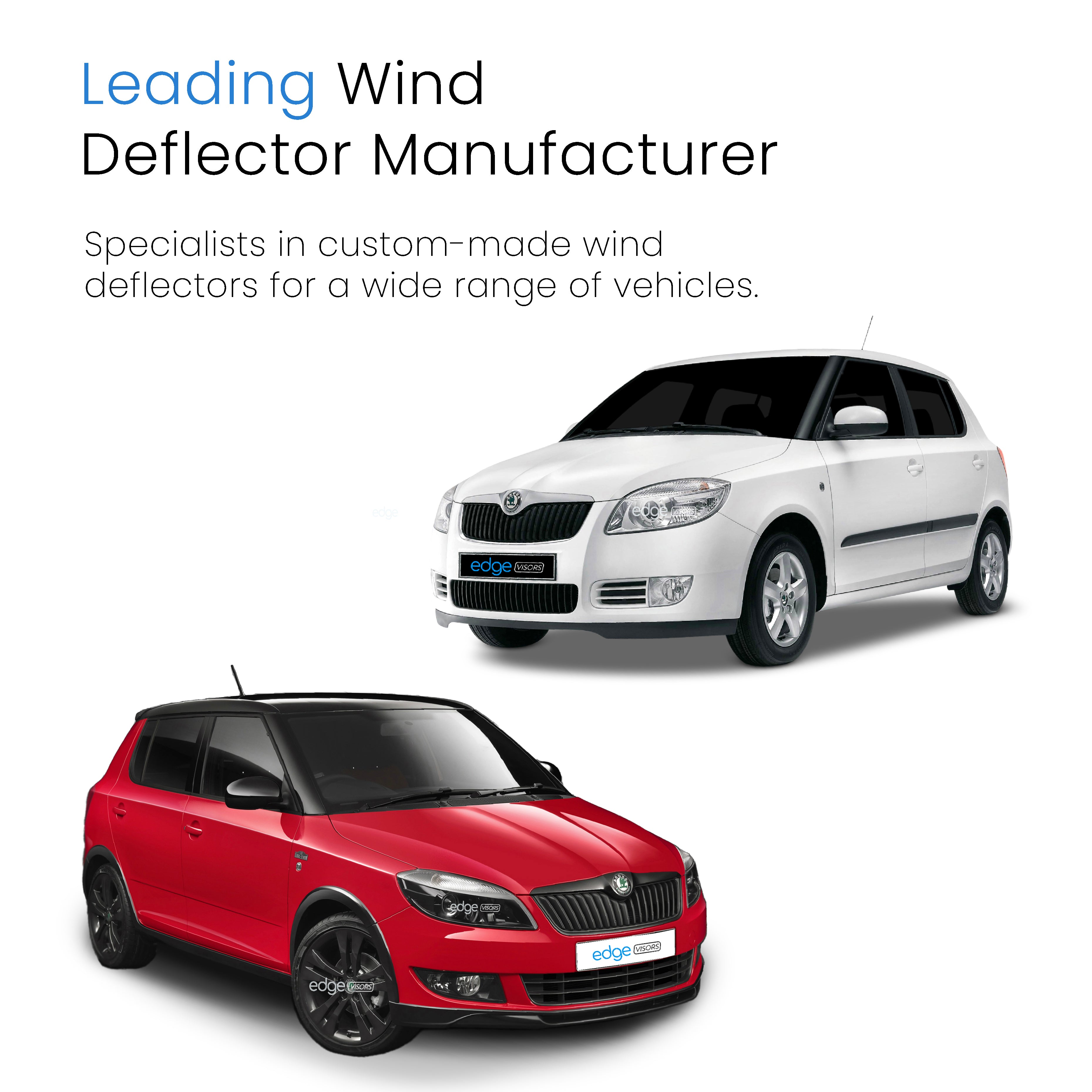 Skoda Fabia MK2 2007-2014 5 Door Hatchback Wind Deflectors 4pc