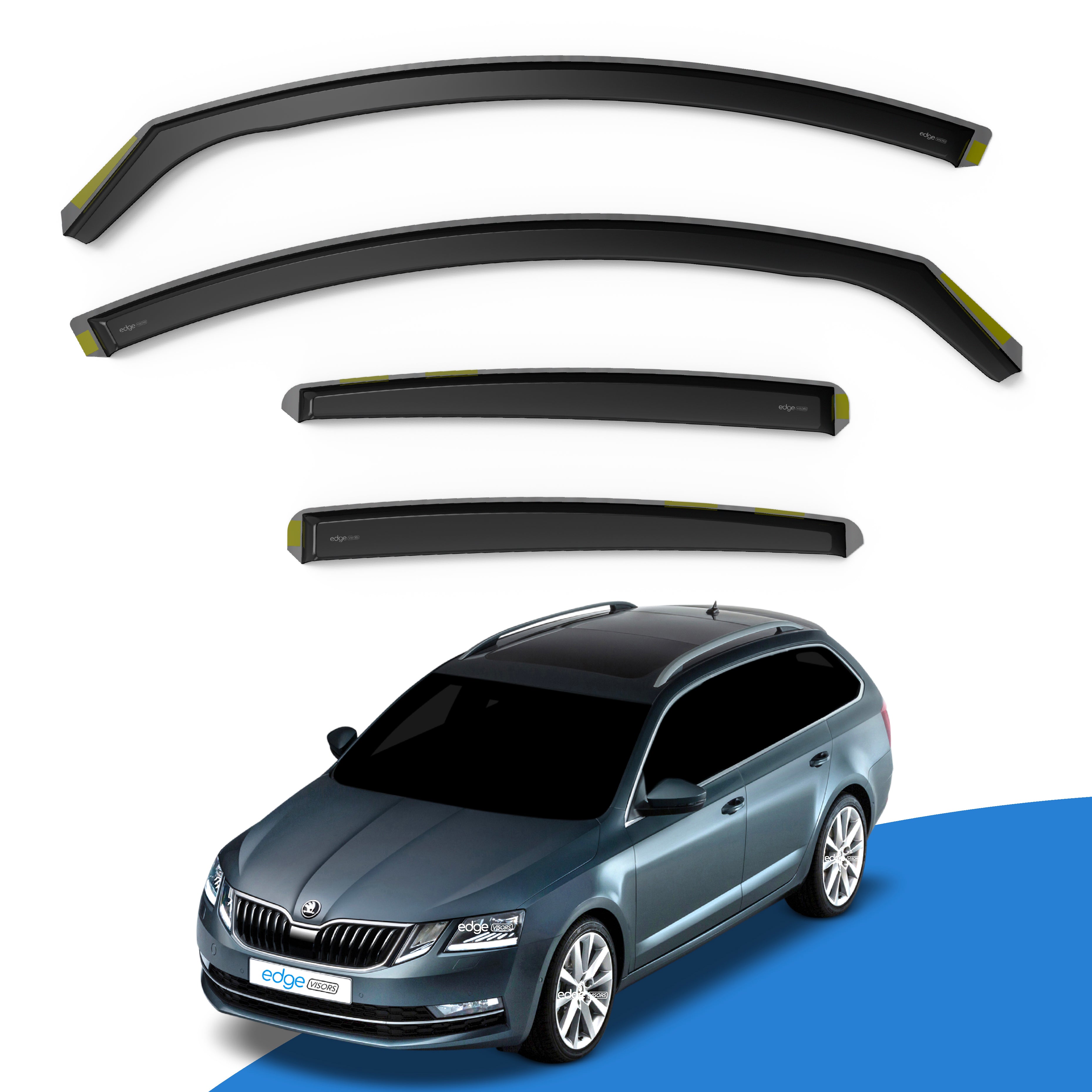 Skoda Octavia MK3 2013-2020 5 Door Estate Wind Deflectors 4pc