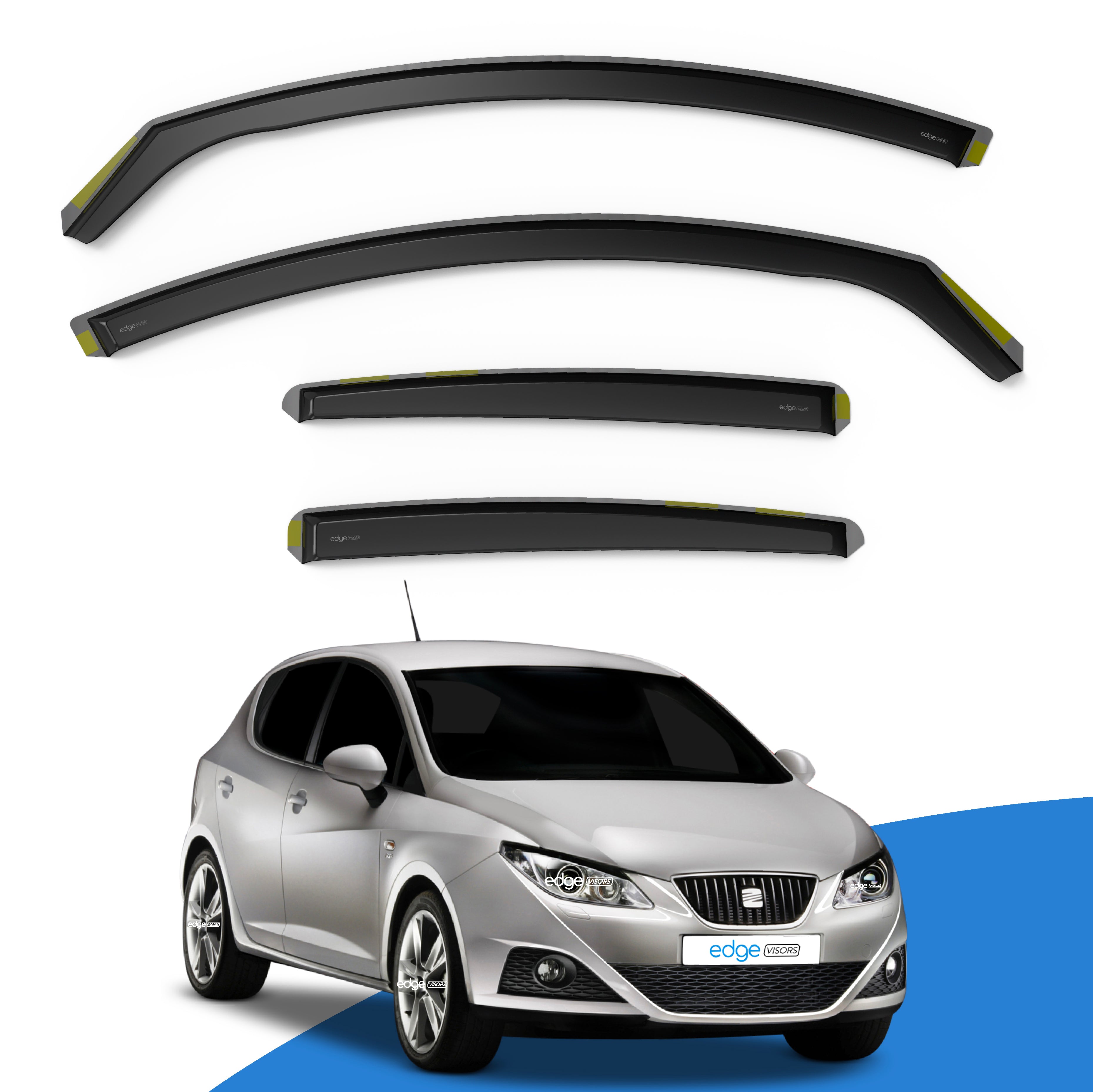 Seat Ibiza MK4 6J 2008-2017 5 Door Hatchback Wind Deflectors 4pc