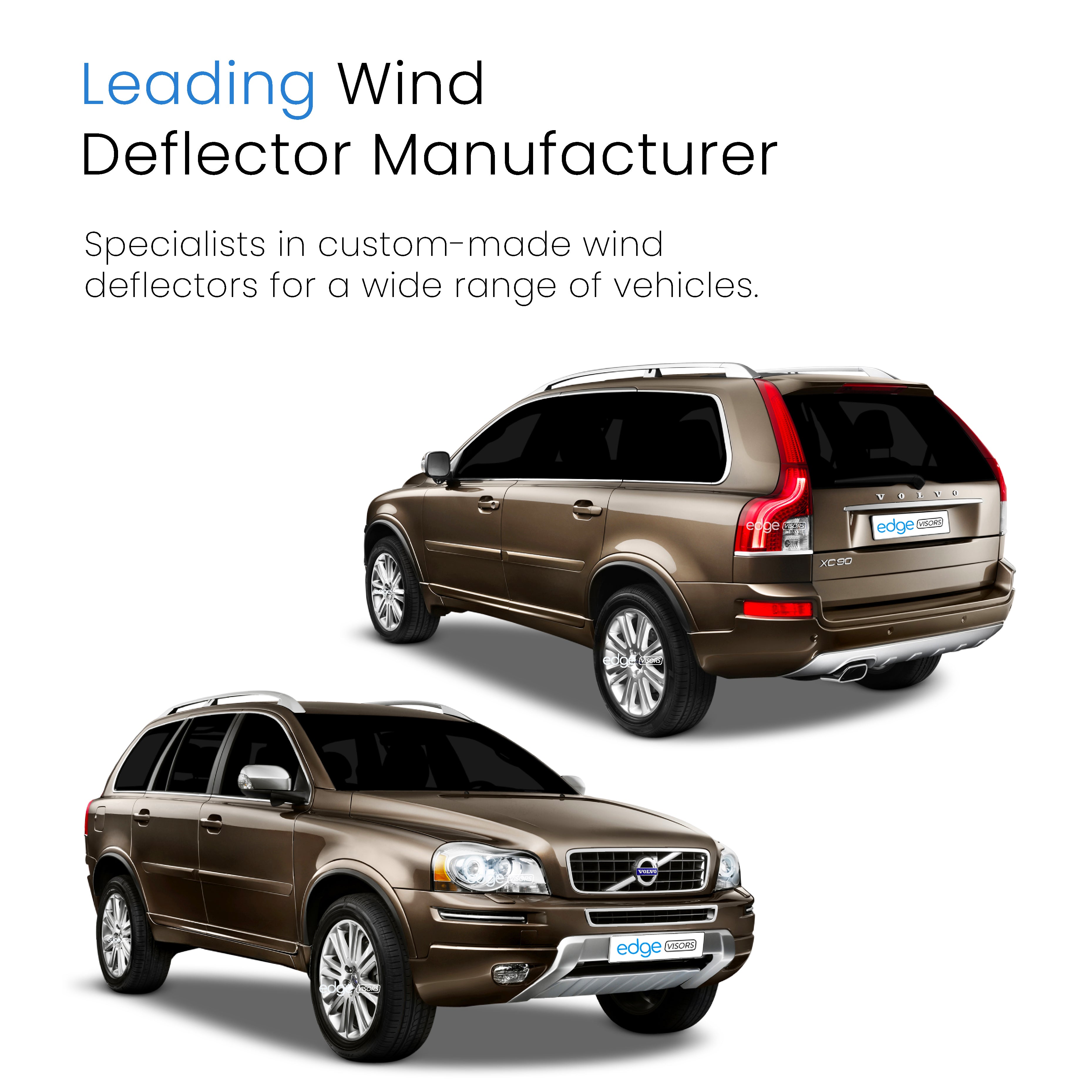 Volvo XC90 MK1 2003-2015 5 Door SUV Wind Deflectors 4pc